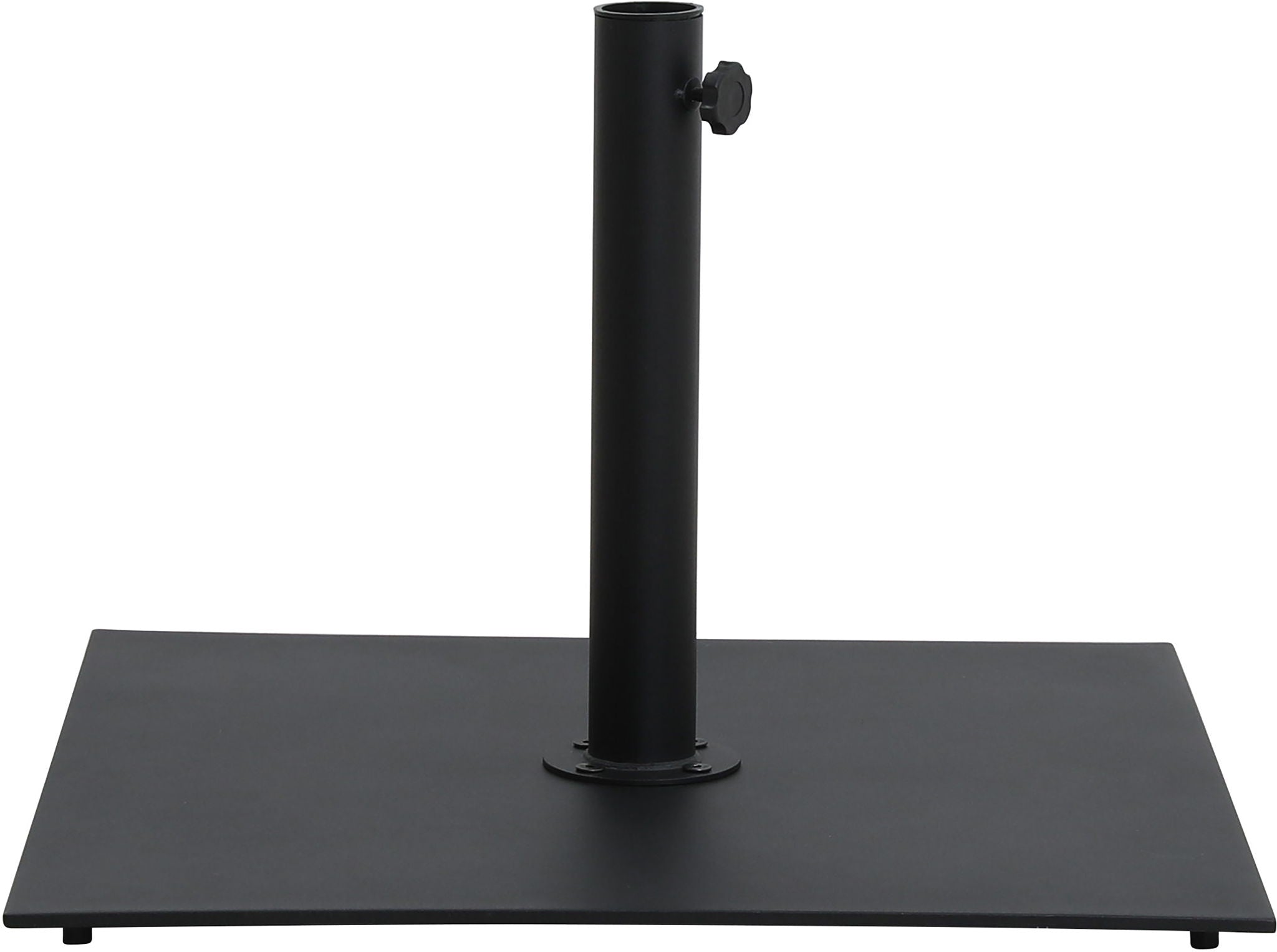 Fiji - Aluminum Patio Umbrella With Square Black And Teak Base