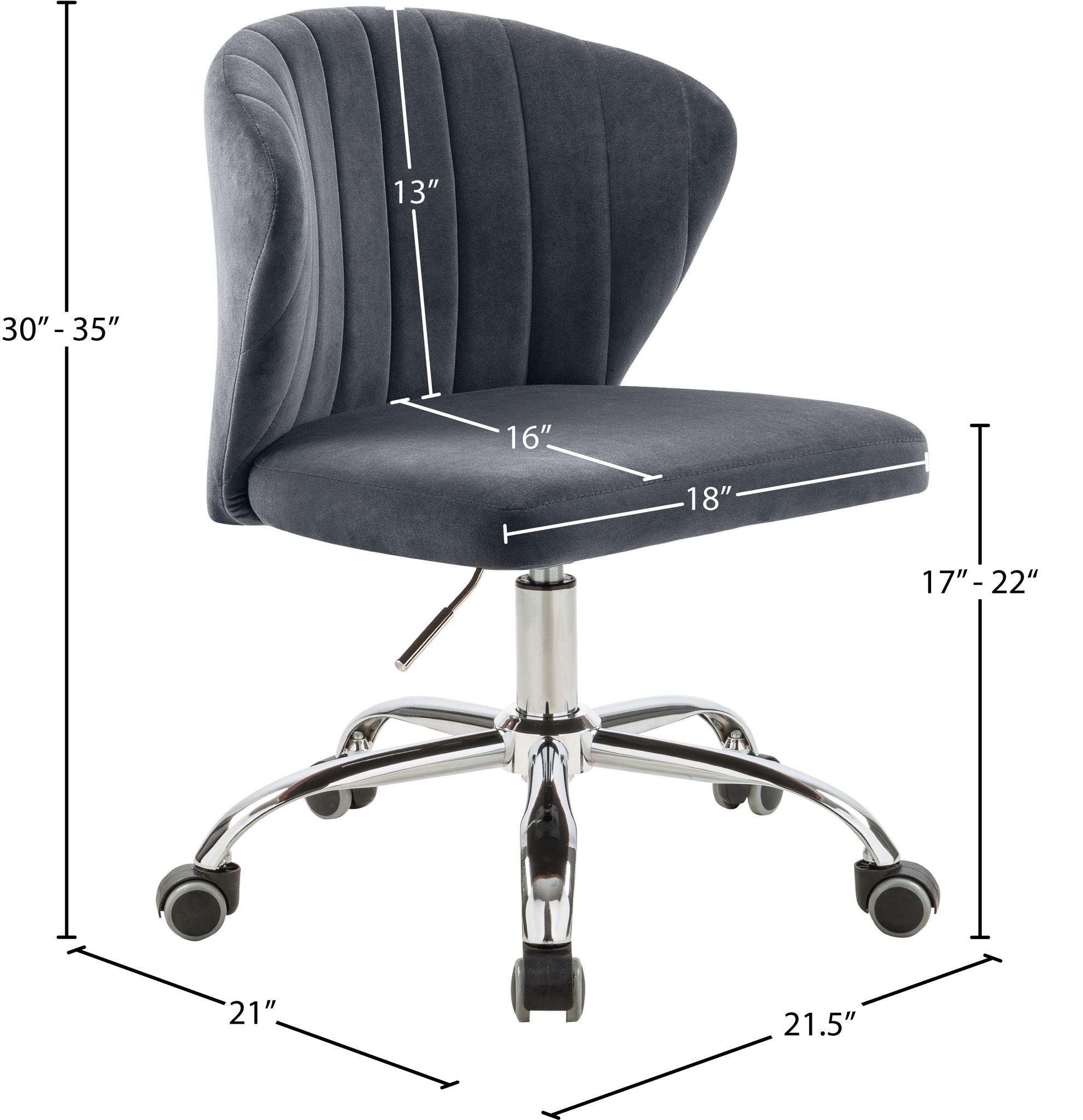 Finley - Office Chair with Chrome Legs