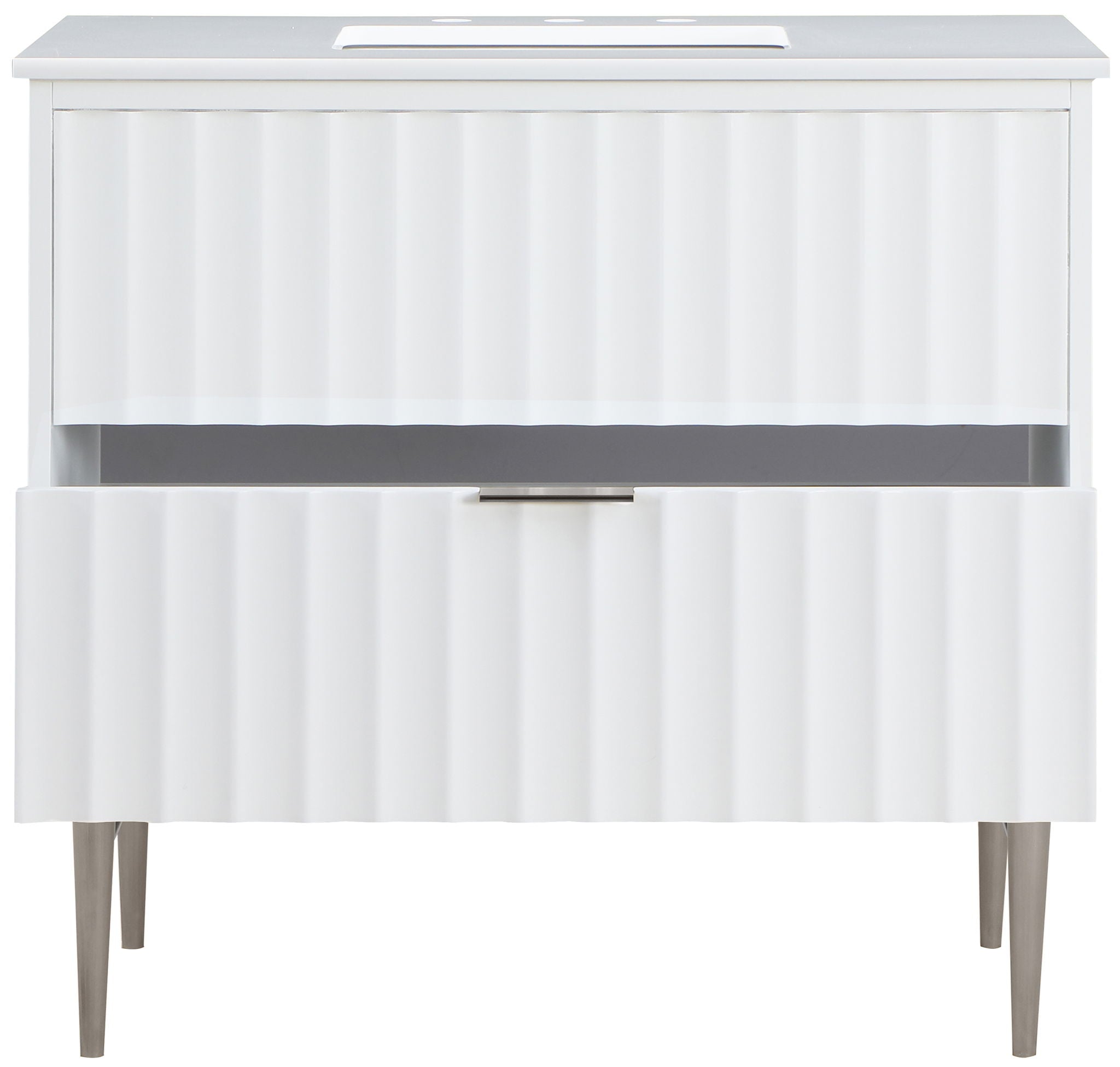 Modernist - Bathroom Vanity With Chrome Legs