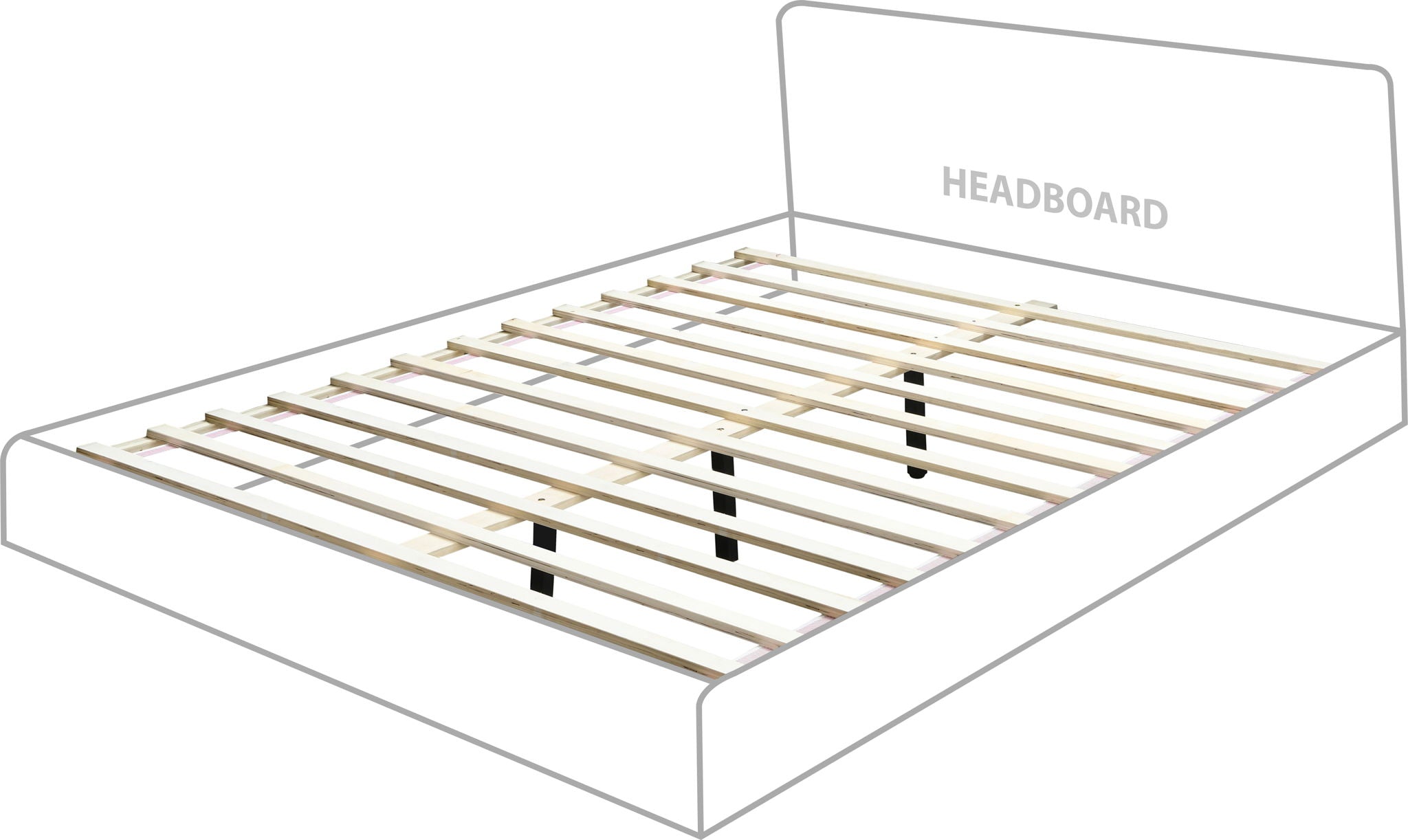 Vaughn - Boucle Bed With Natural Base