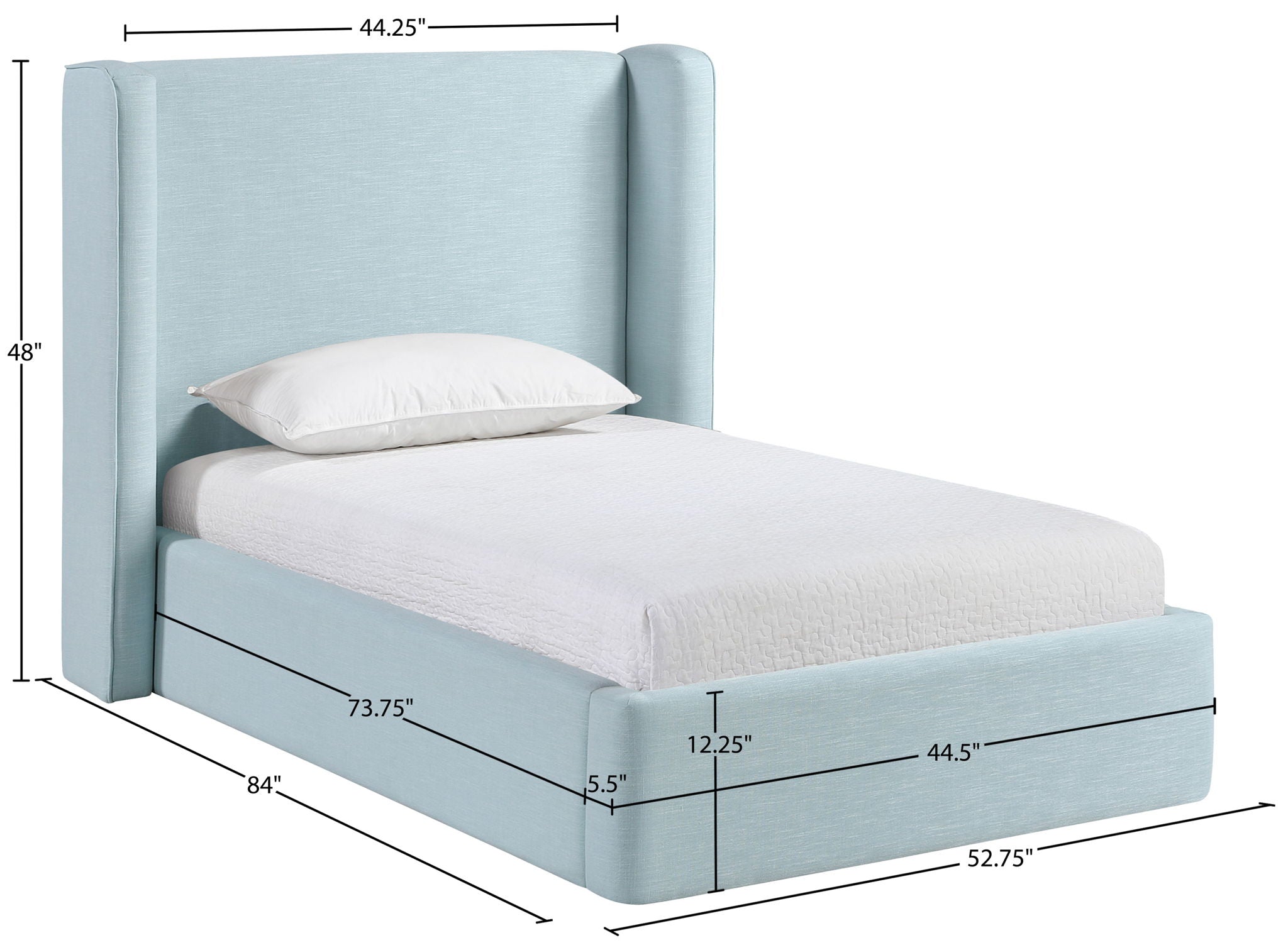 Kendall - Linen Textured Fabric Upholstered Bed