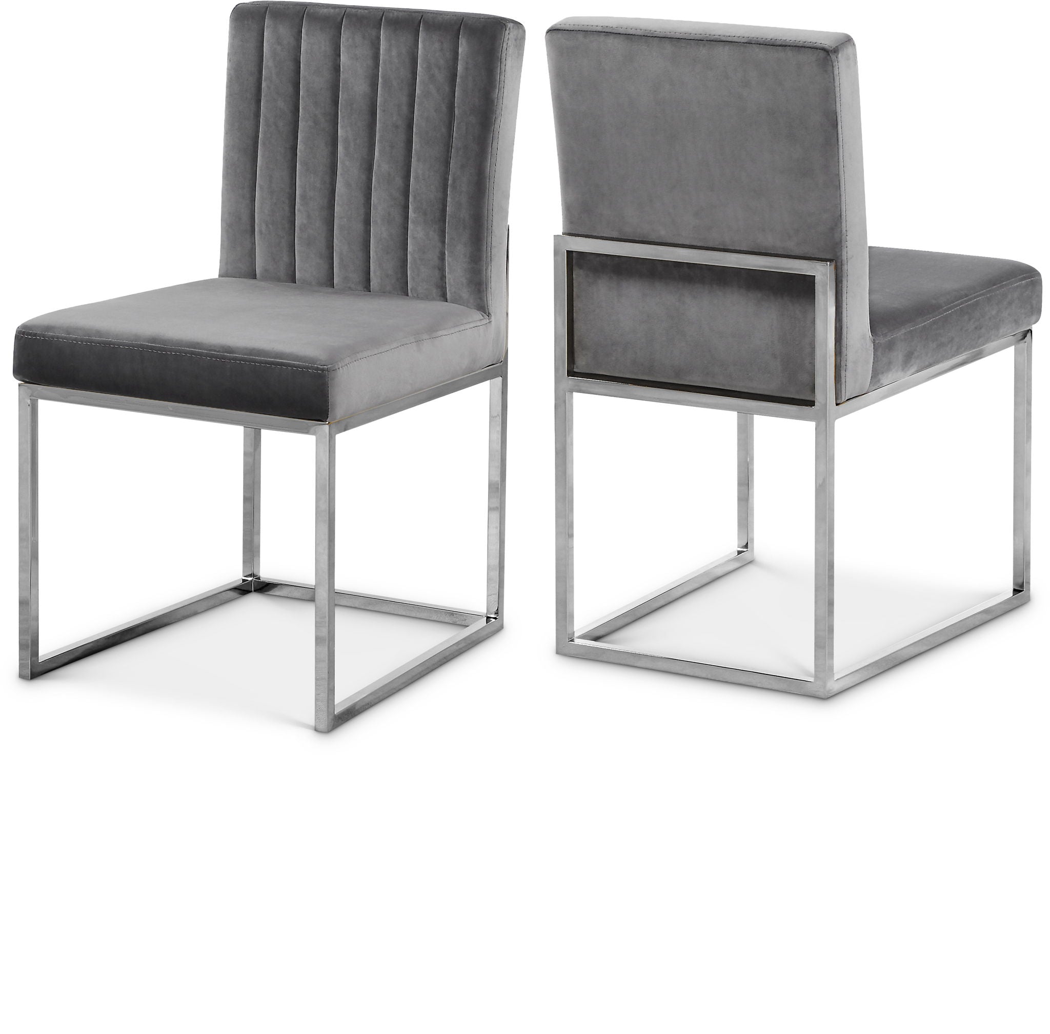 Giselle - Dining Chair with Chrome Base (Set of 2)
