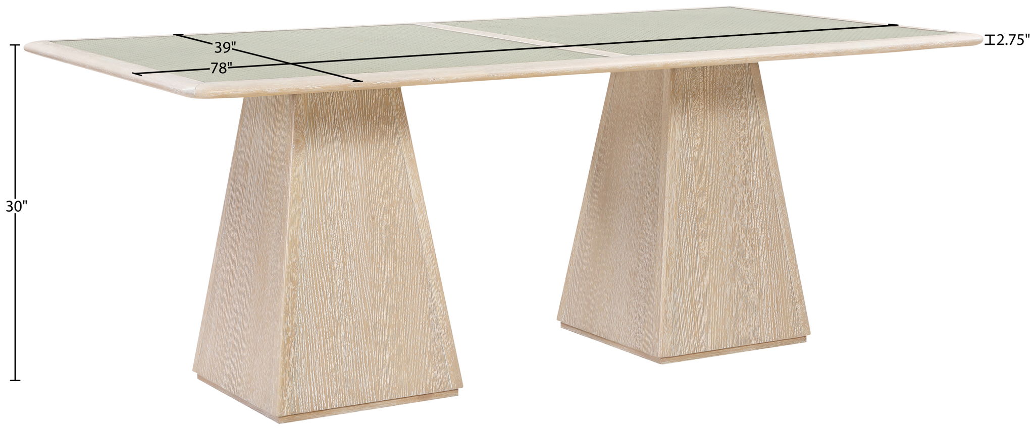 Atrium - Glass Top And Wood Base Dining Table