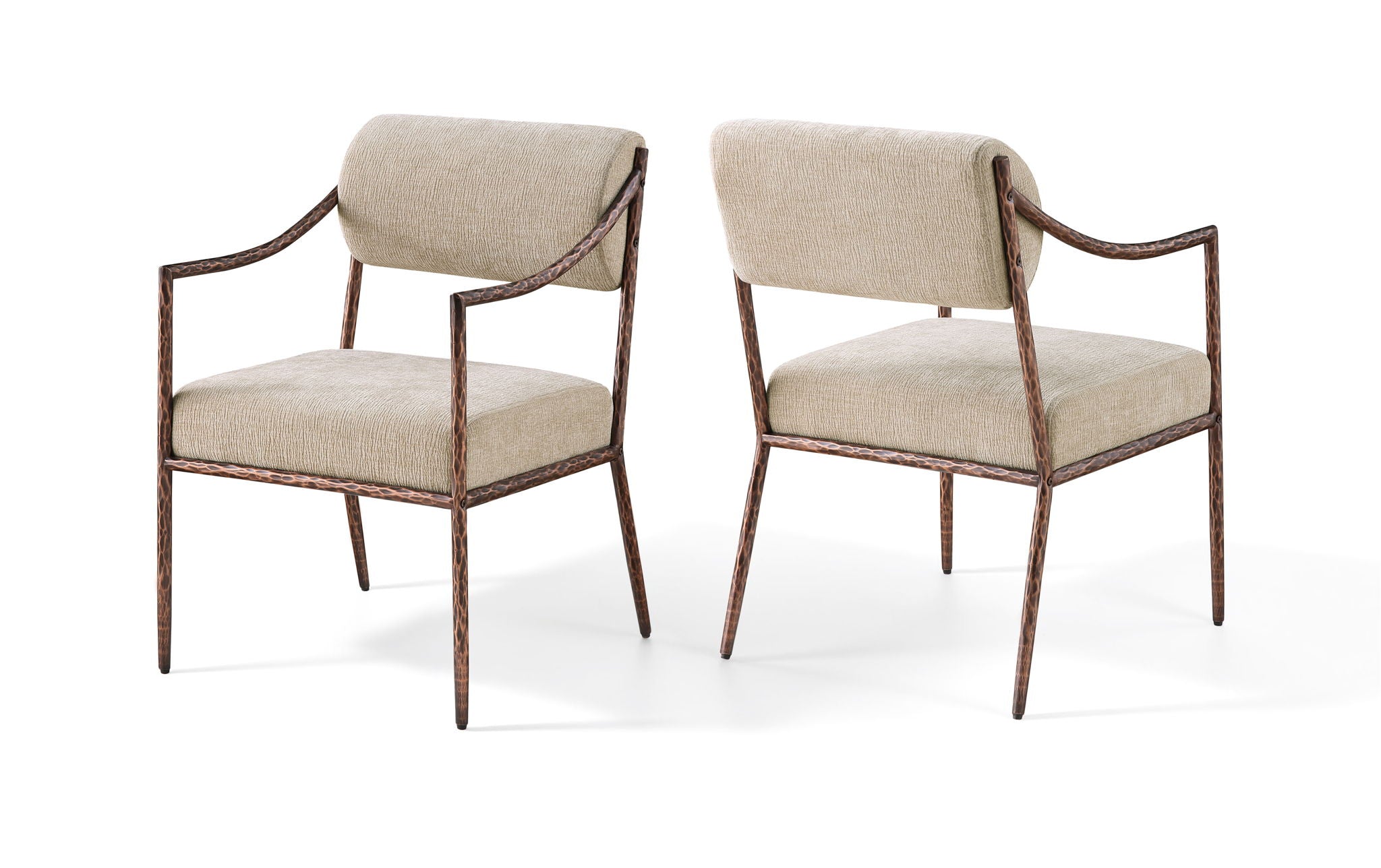 Bastille - Upholstered Dining Arm Chair (Set of 2) - Bronze Frame