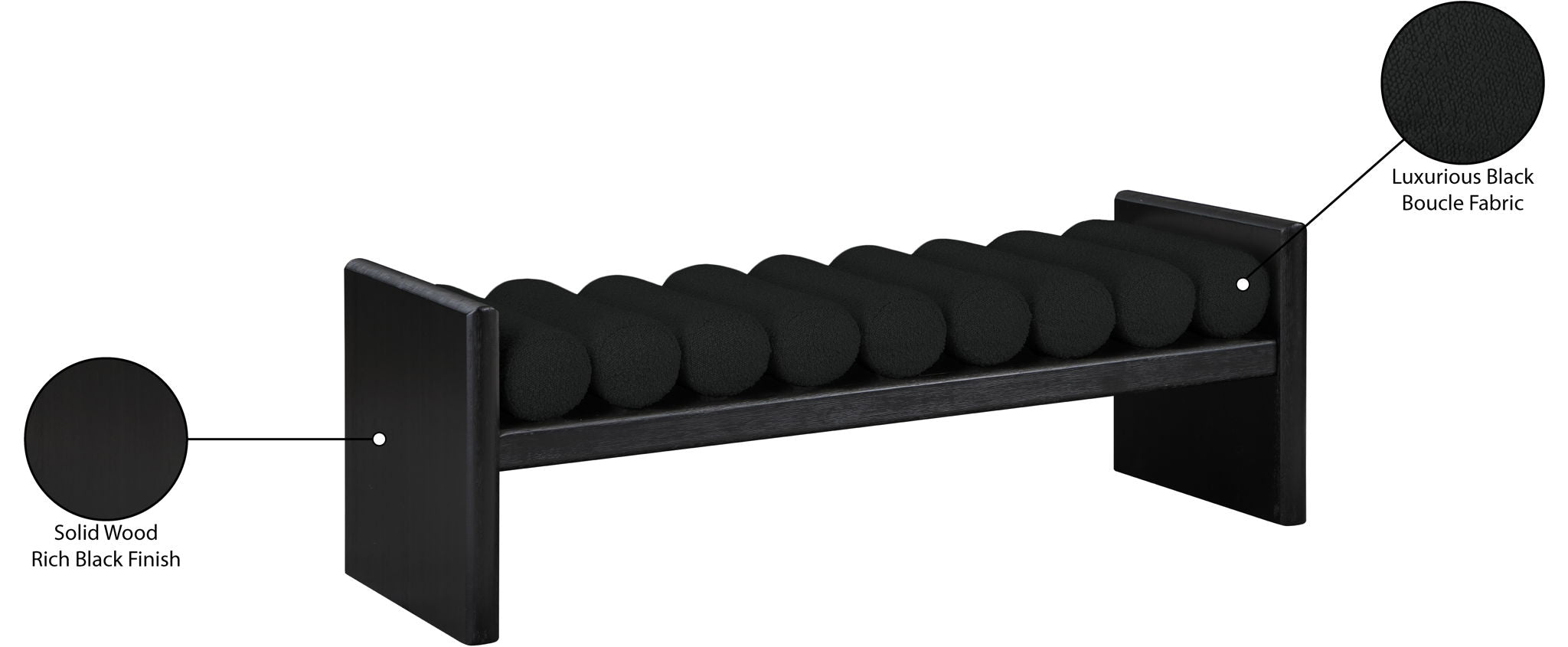 Waverly - Bench With Black Frame