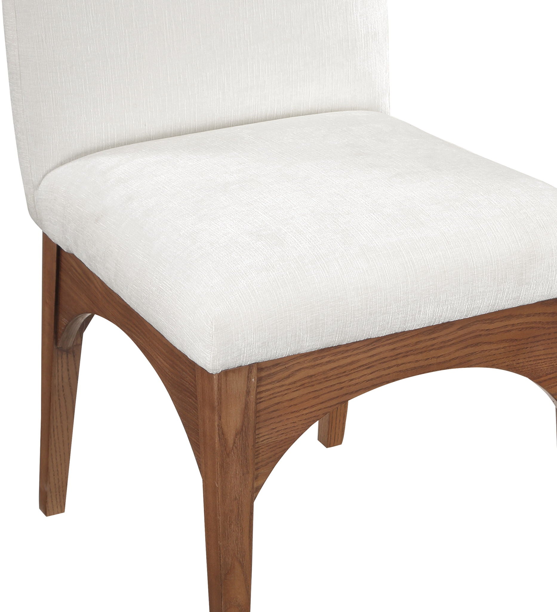 Waldorf - Chenille Dining Side Chair With Brown Legs