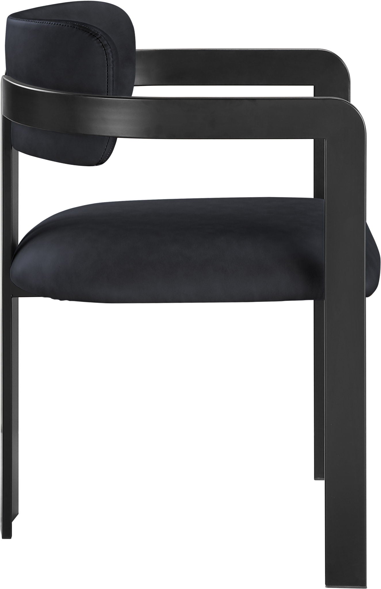 Aurum - Vegan Leather Upholstered Dining Chair With Graphite Black Base (Set of 2)
