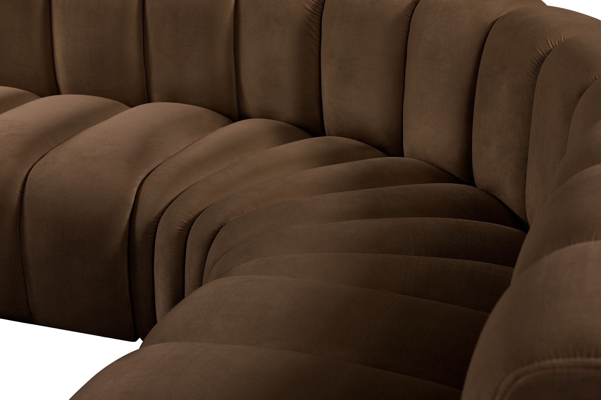 Arc - Velvet 6 Piece U-Shaped Modular Sofa