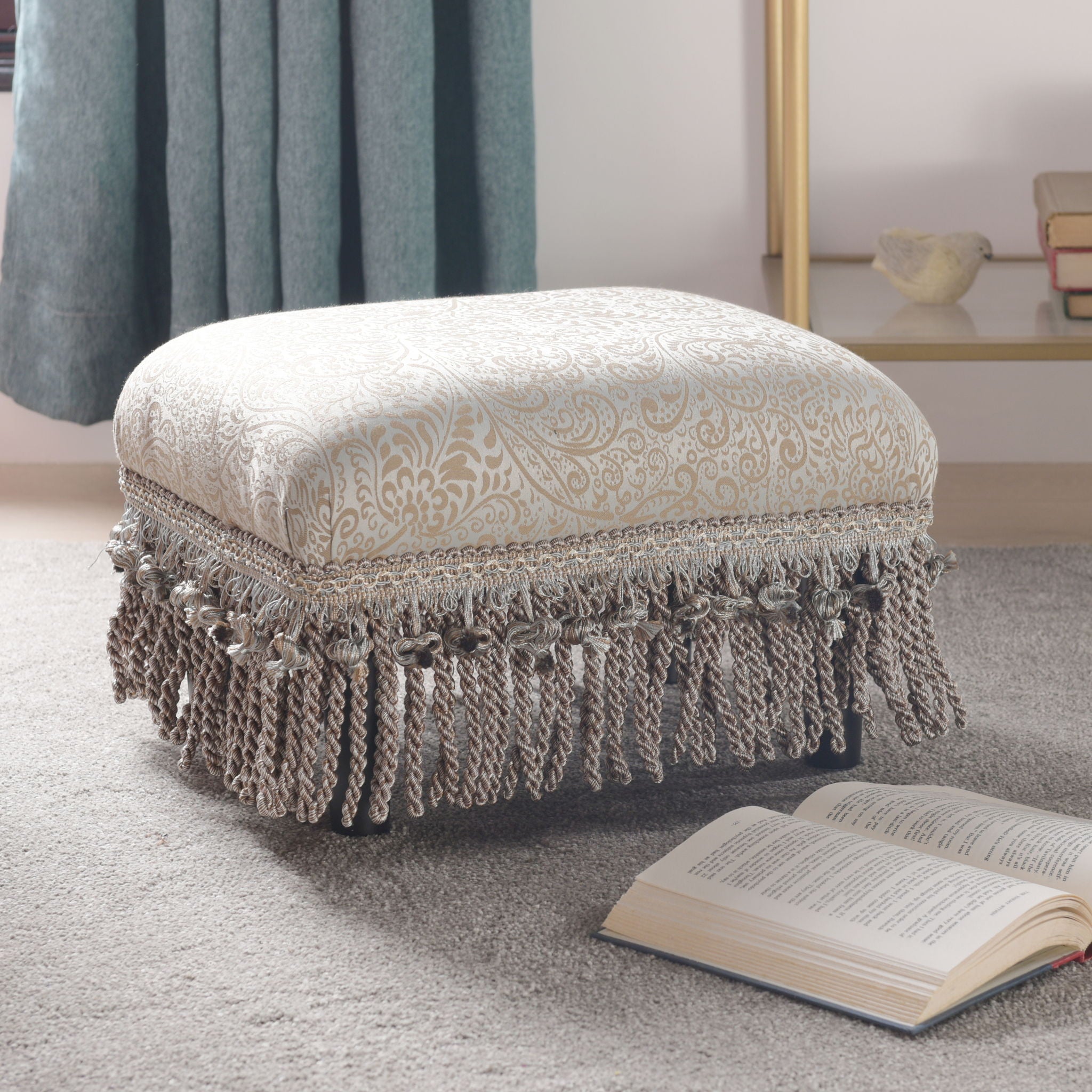 Fiona - Handcrafted Accent Footstool Ottoman