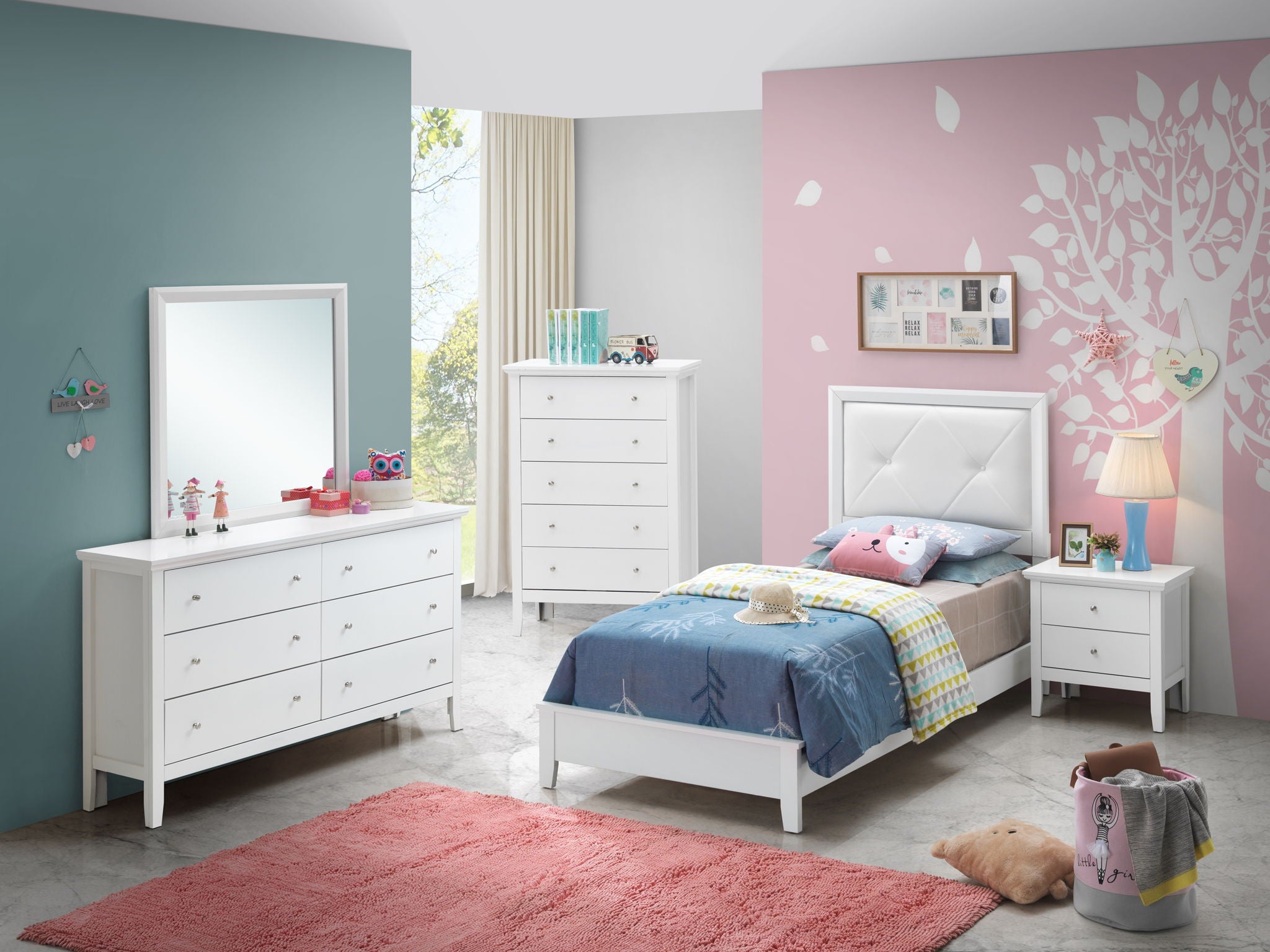 Padded Headboard Bed