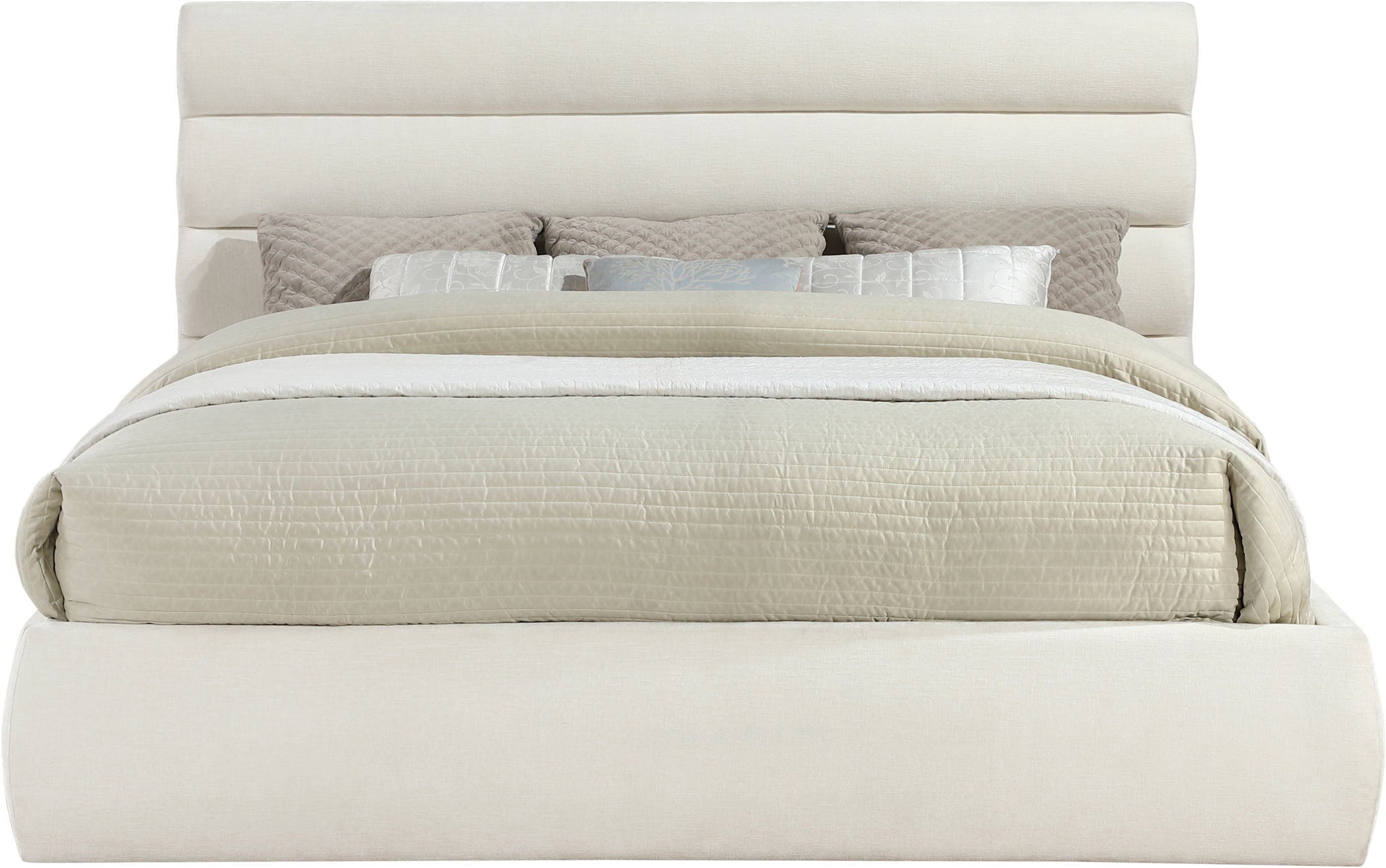 Adam - Chenille Fabric Bed With 52" Headboard