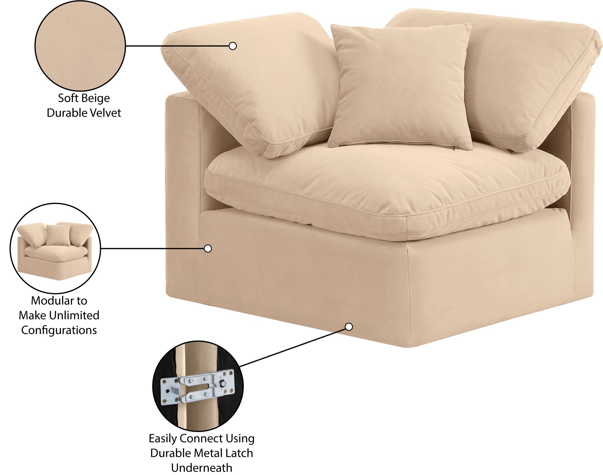 Indulge - Velvet Corner Chair