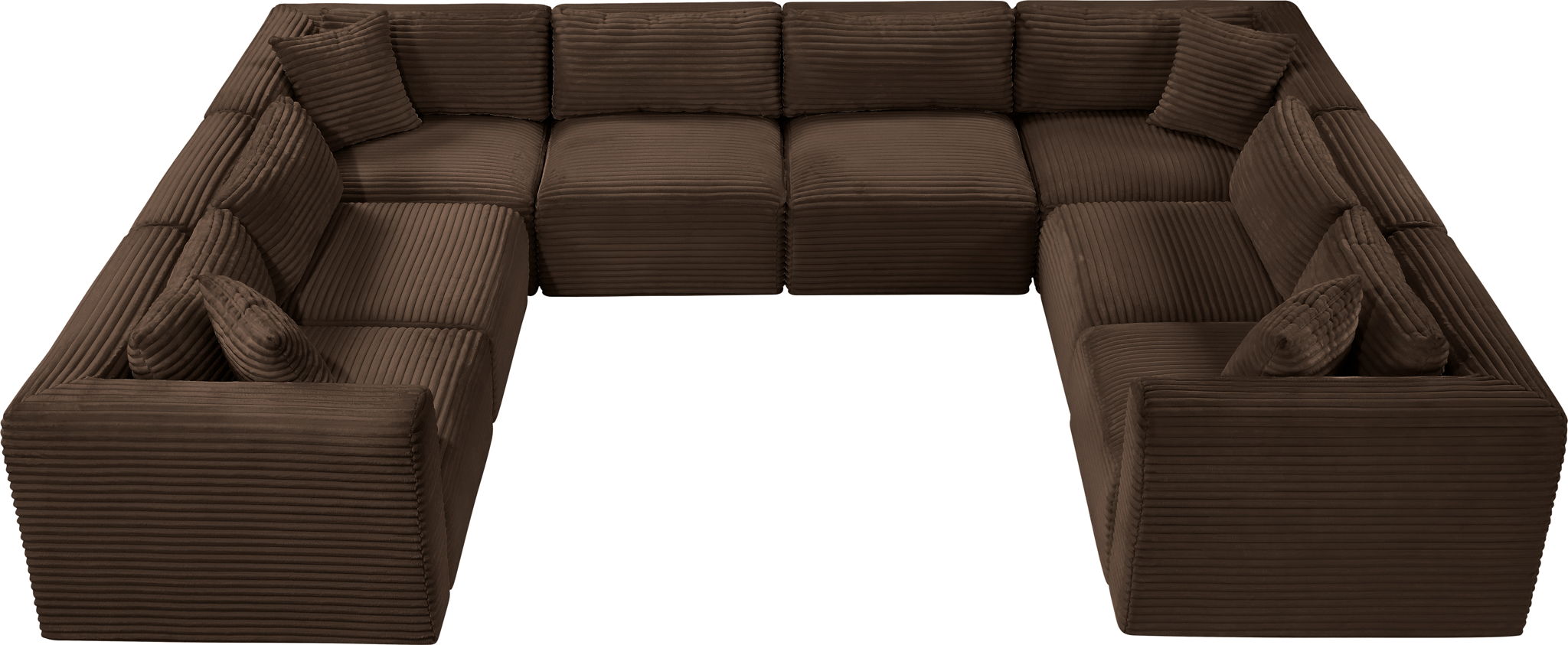 Shaggy - 8 Piece Modular U-Shaped Sectional