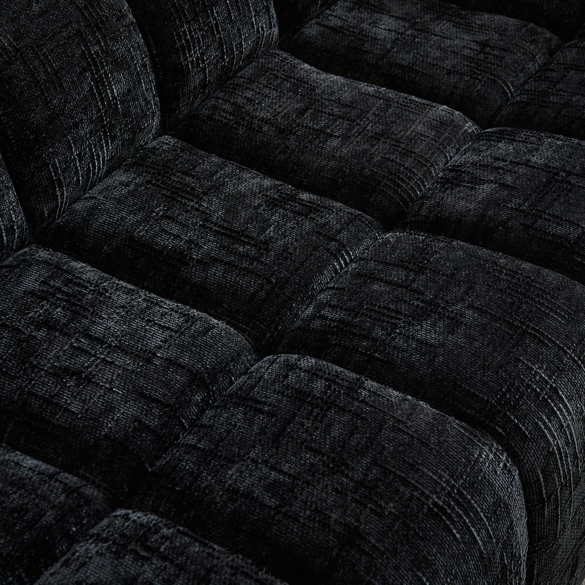 Quilted Cloud Sofa With Rounded Armrests And Piano Key Backrest Design
