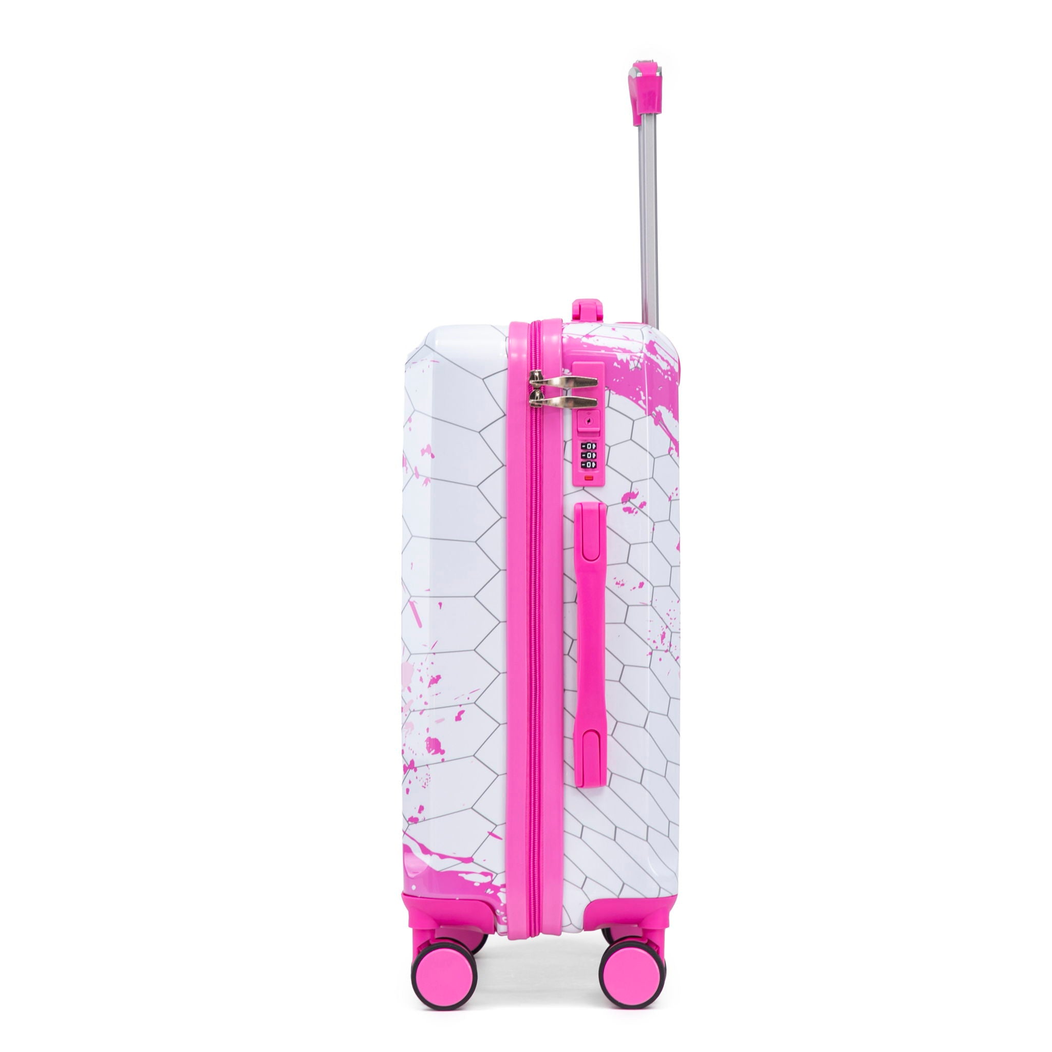 Luggage With Combination Lock, Lightweight Carry-On Suitcase