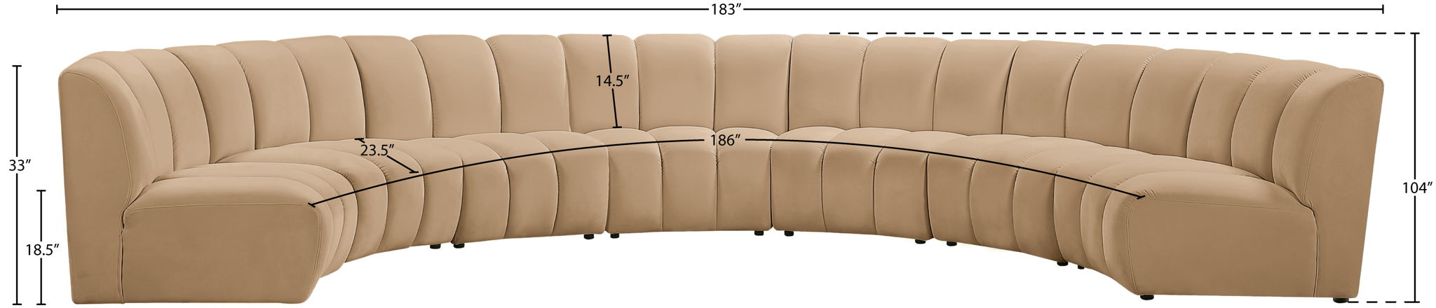 Infinity - 7 Piece Modular Sectional - Camel