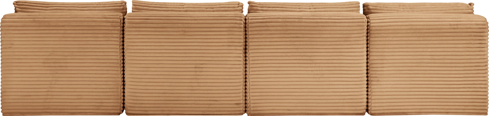 Shaggy - Fabric 4 Seat Modular Armless Sofa