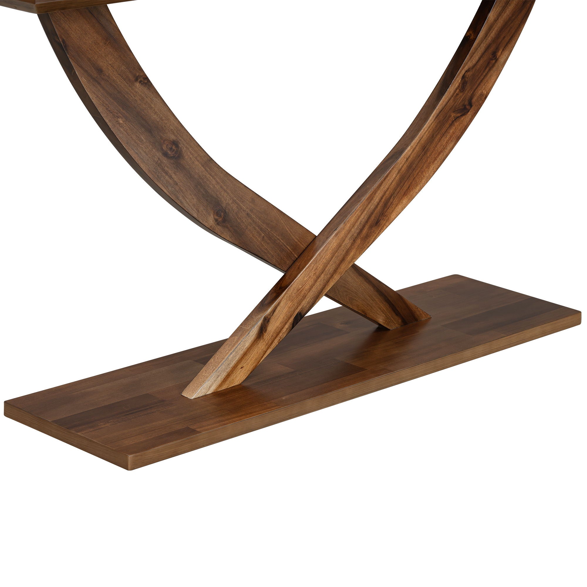 Console Table With Cross Leg Base And Reinforced Support Plate