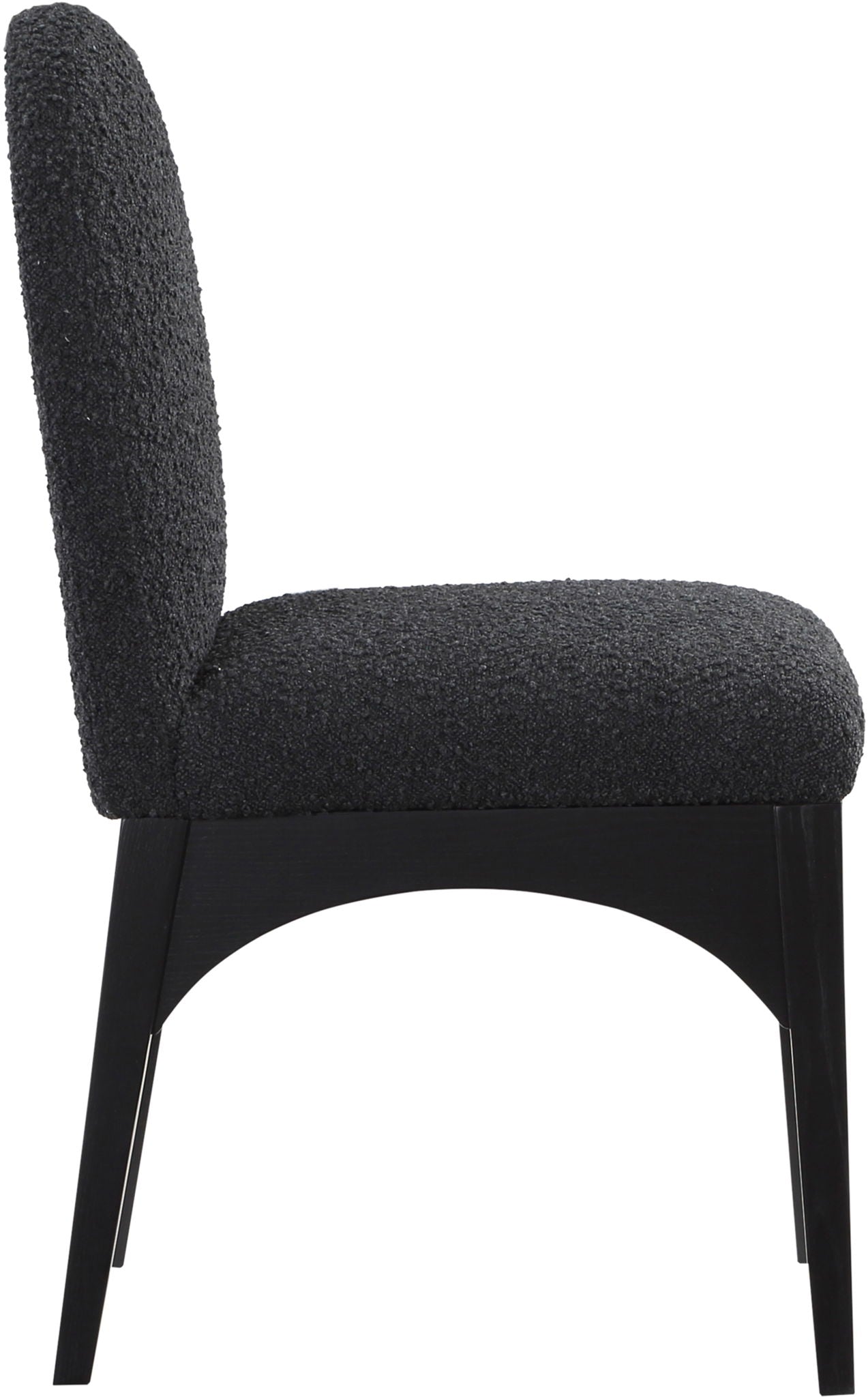 Waldorf - Boucle Dining Side Chair With Black Legs
