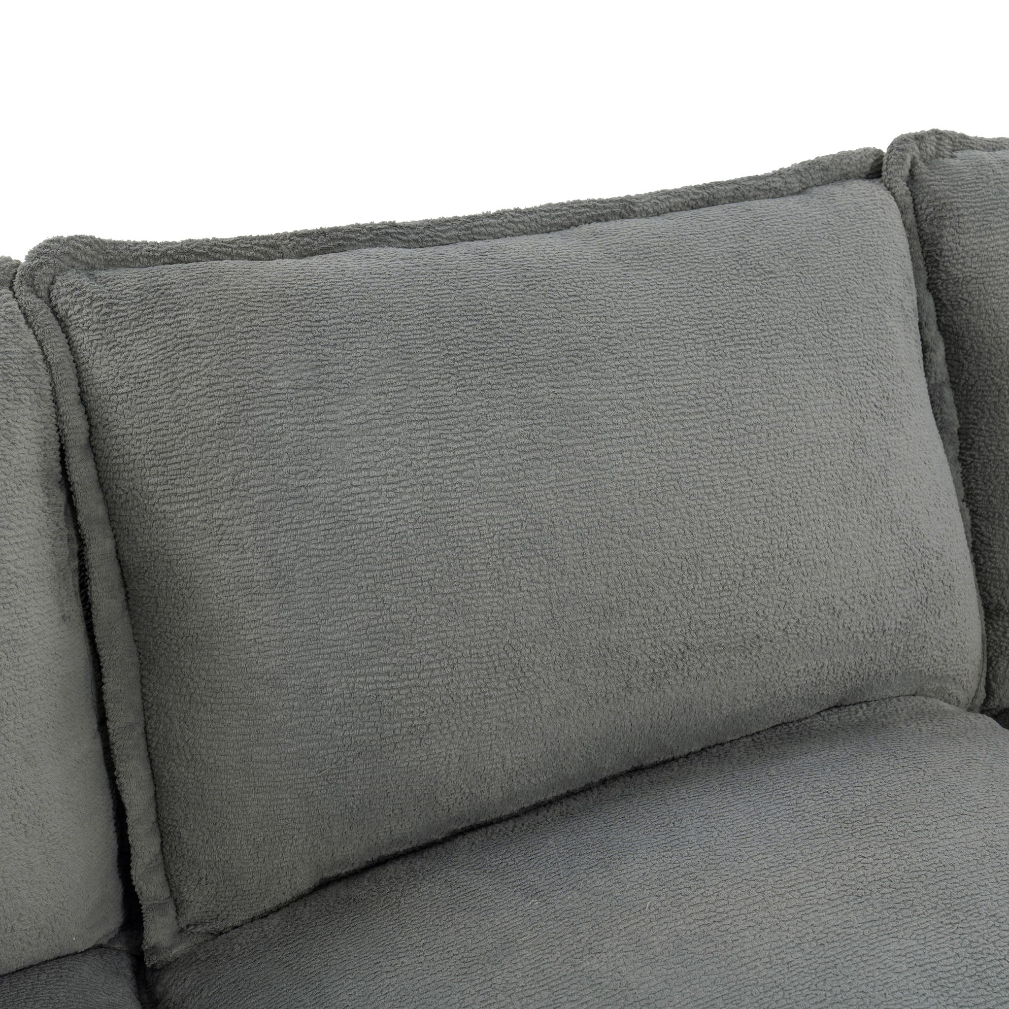 Modern Loveseat Sofa, Upholstered Couch With Side Storage Pockets