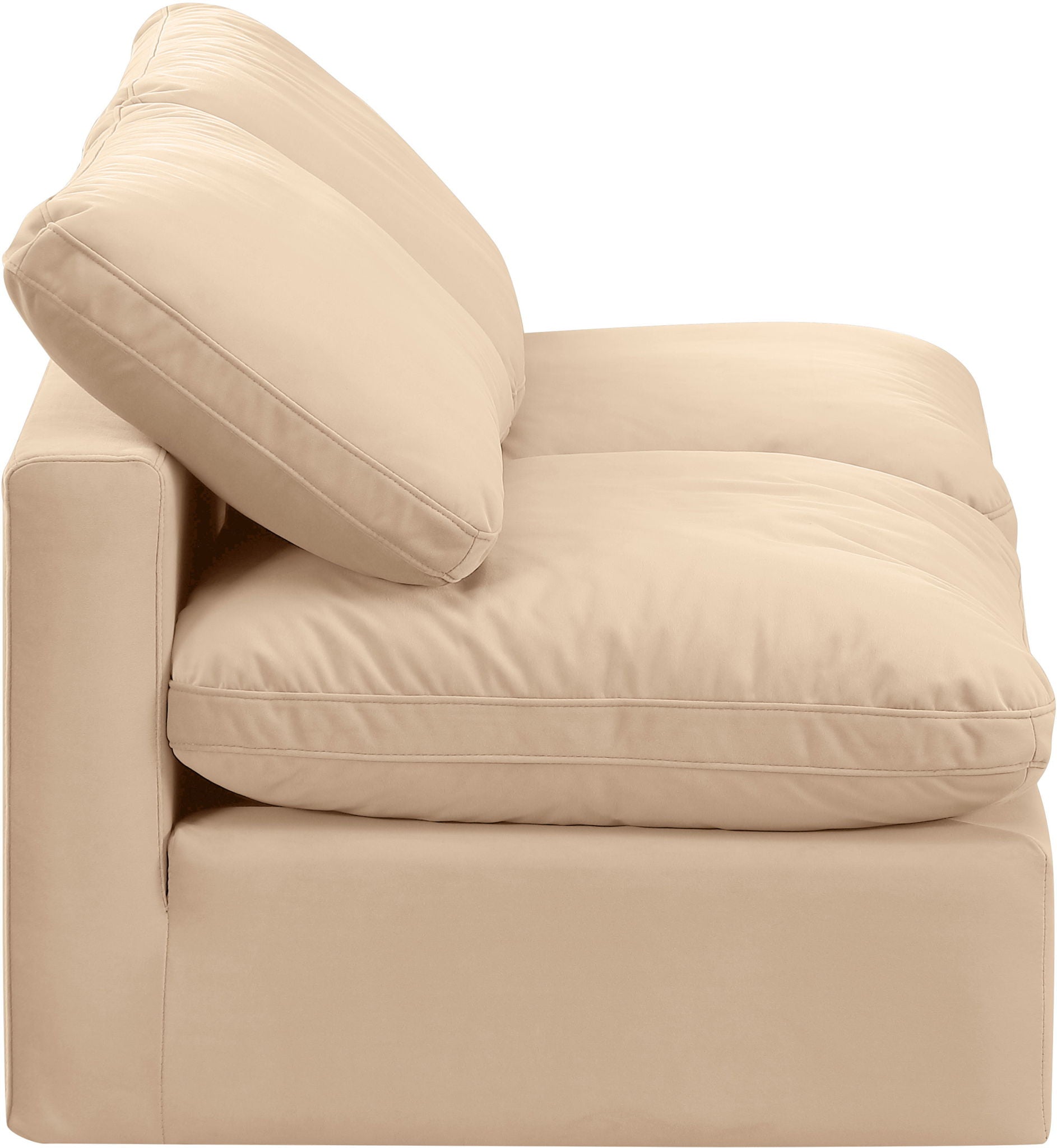 Indulge - Velvet 2 Seat Modular Armless Sofa