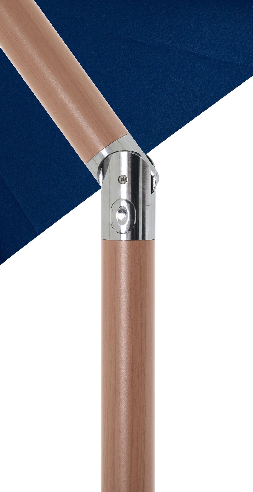Fiji - Aluminum Patio Umbrella With Square Black And Teak Base