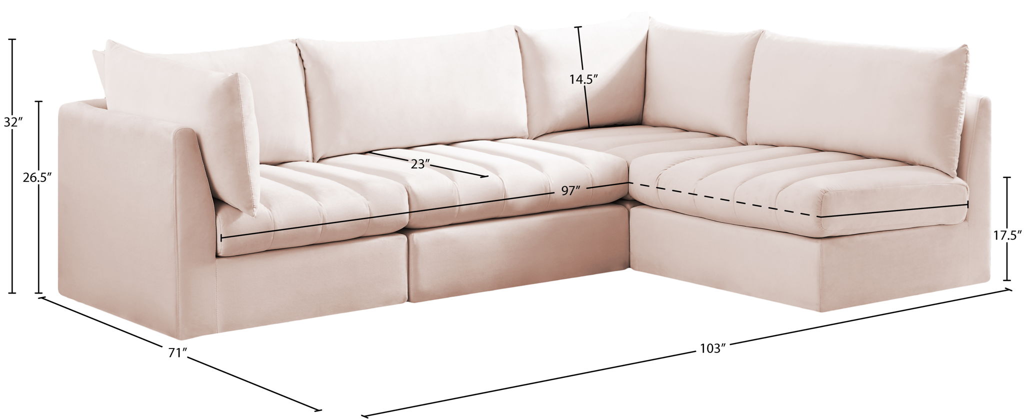 Jacob - 4 Pc. Modular Sectional