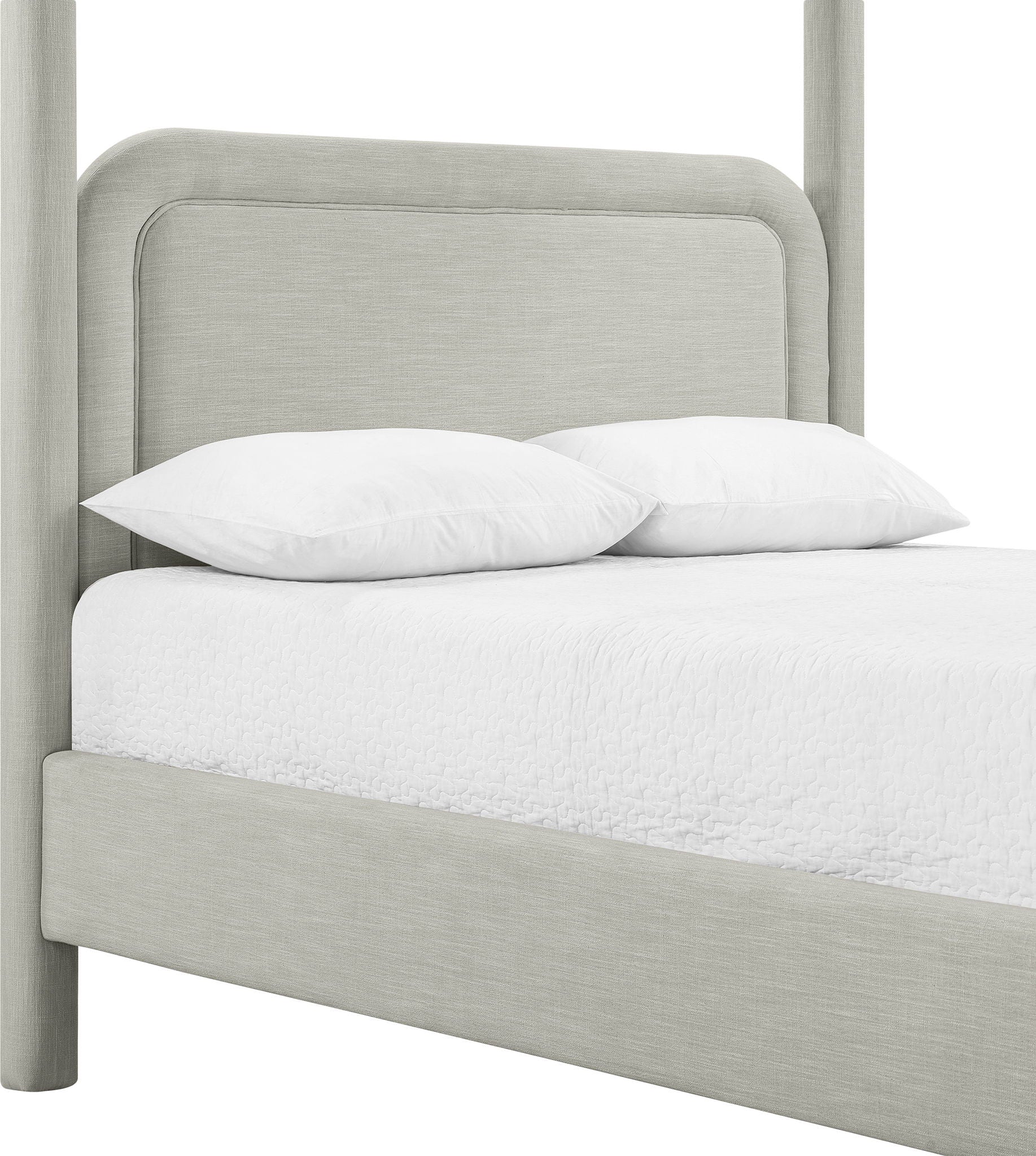 Salina - Linen Textured Fabric Upholstered Bed