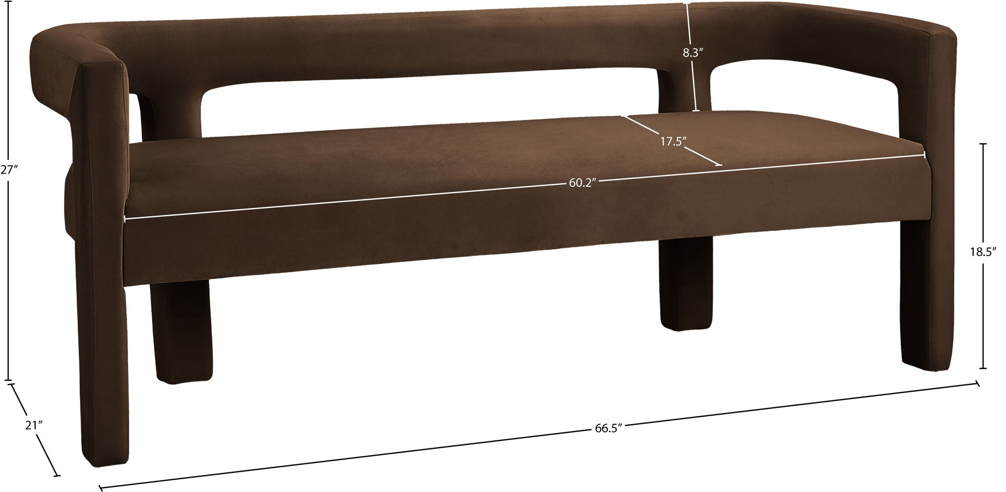Athena - Velvet Bench