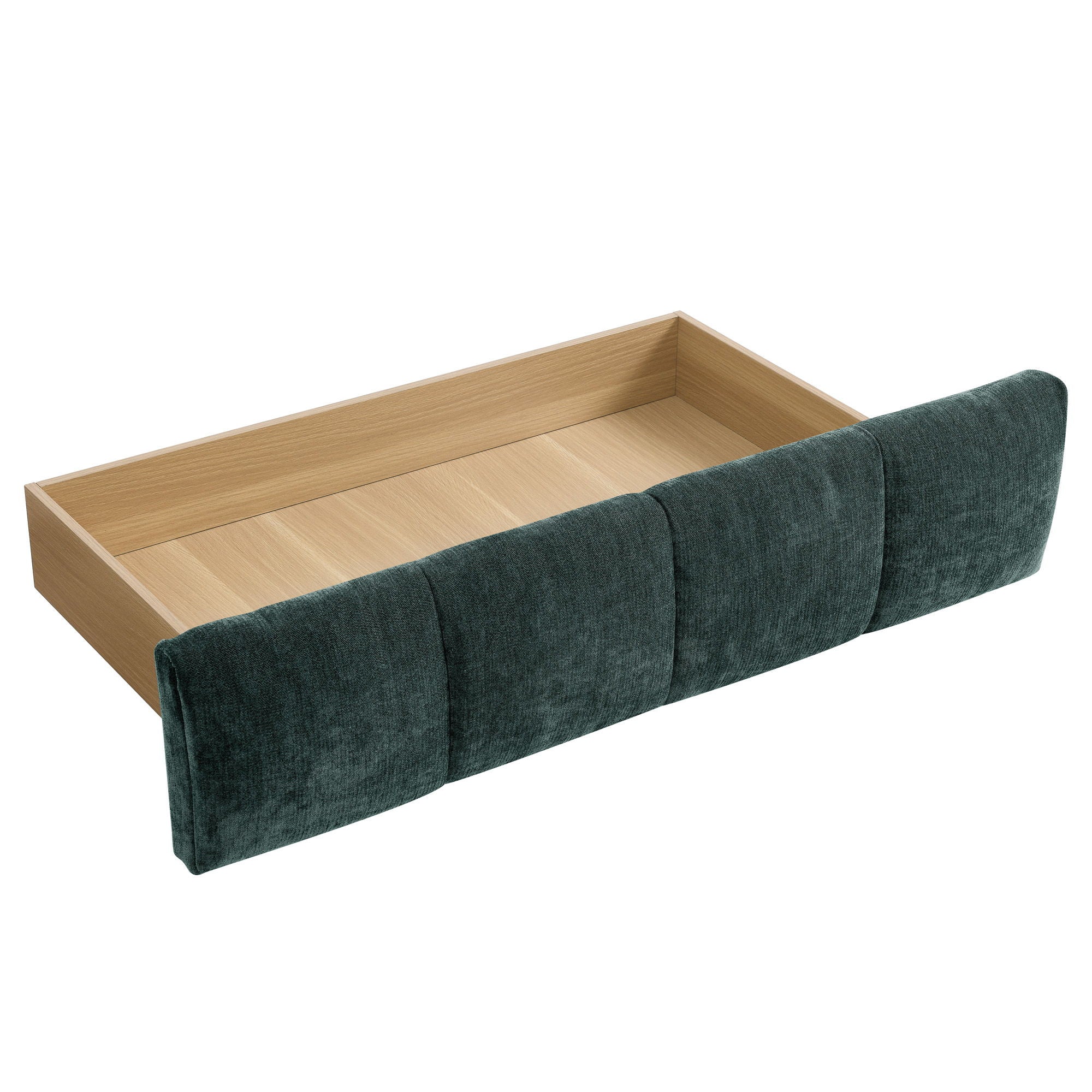 Modern Platform Bed Frame With Thick Fabric