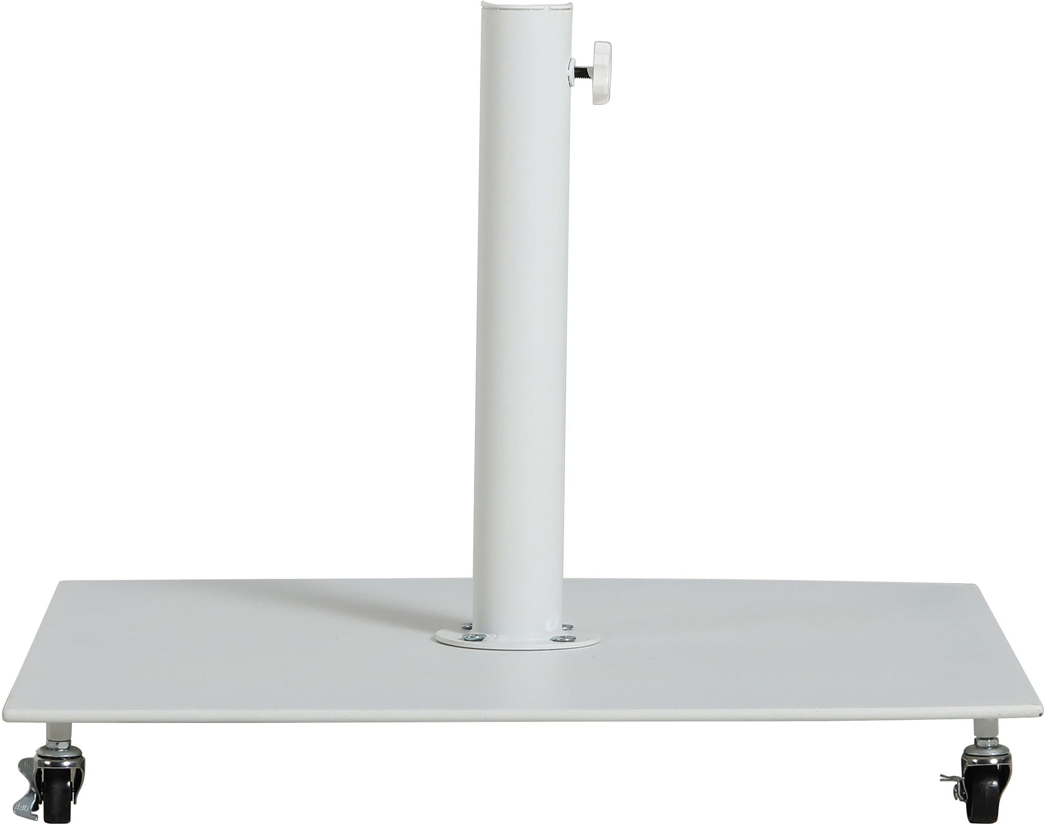 Amalfi - Aluminum Patio Umbrella - White Base / Light Brown Pole