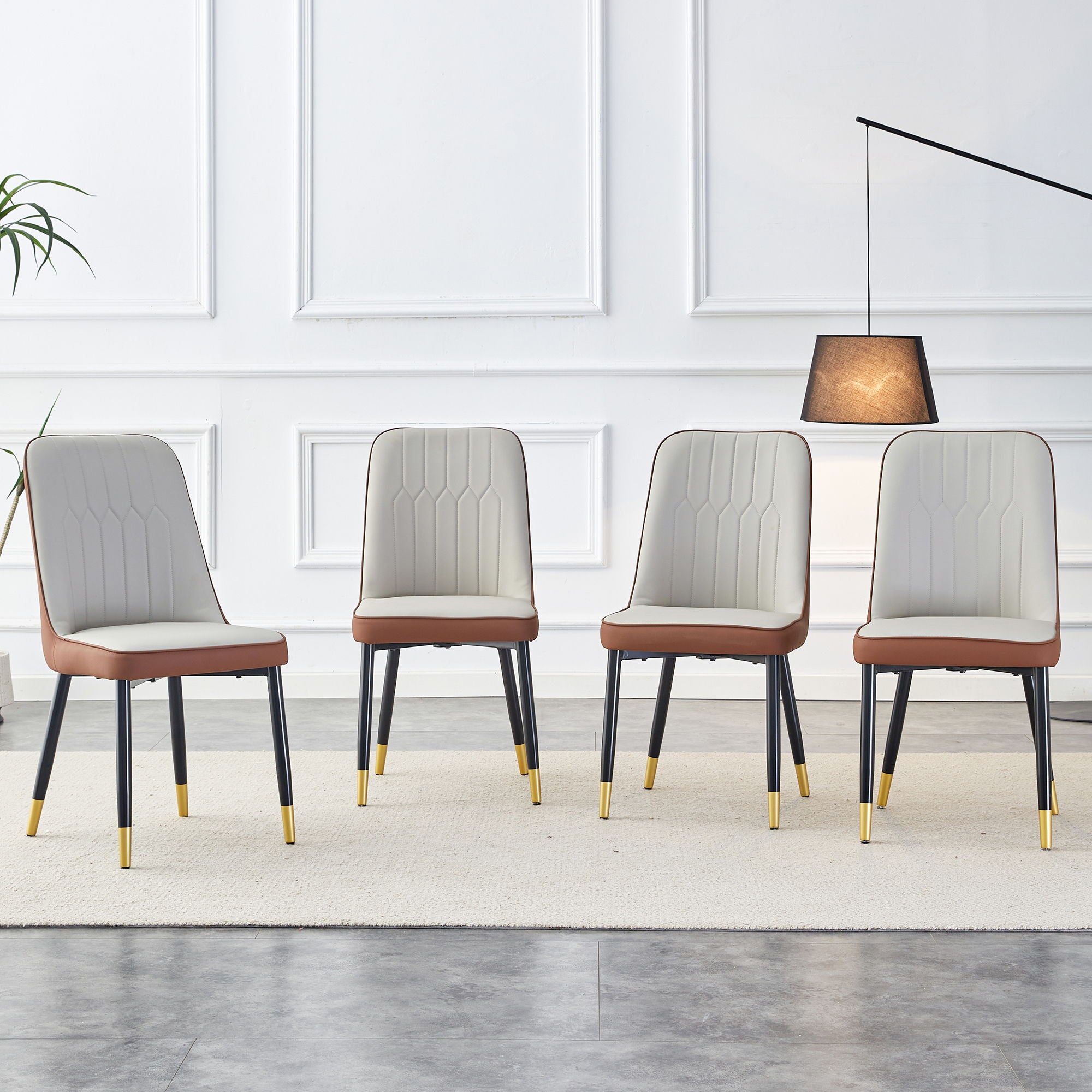 Modern Dining Chair With Metal Leg