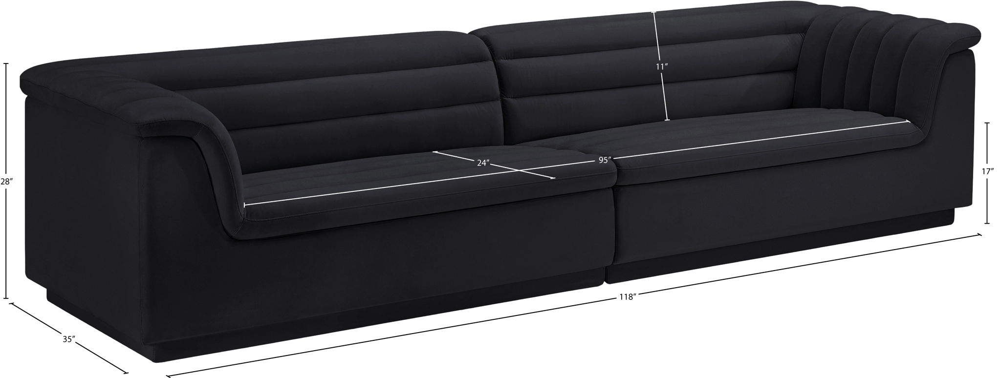 Cascade - Velvet Modular Sofa