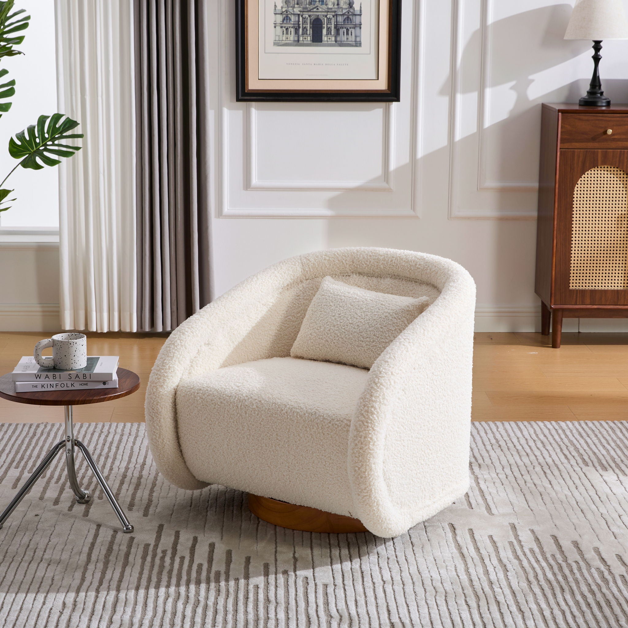 Swivel Accent Chair With 360 Degree Rotating