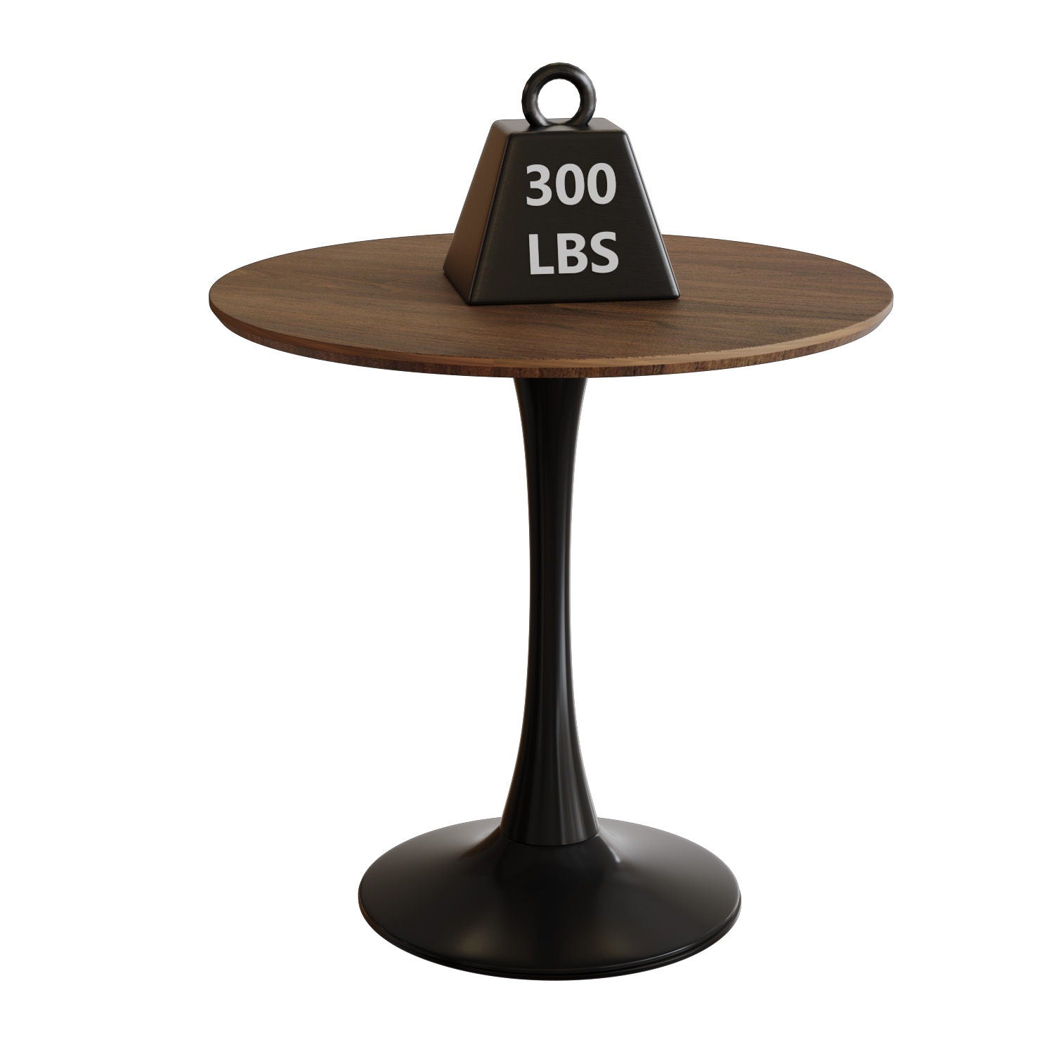 Mid-Century Round Dining Table With Pedestal Base For 2 - 4 People