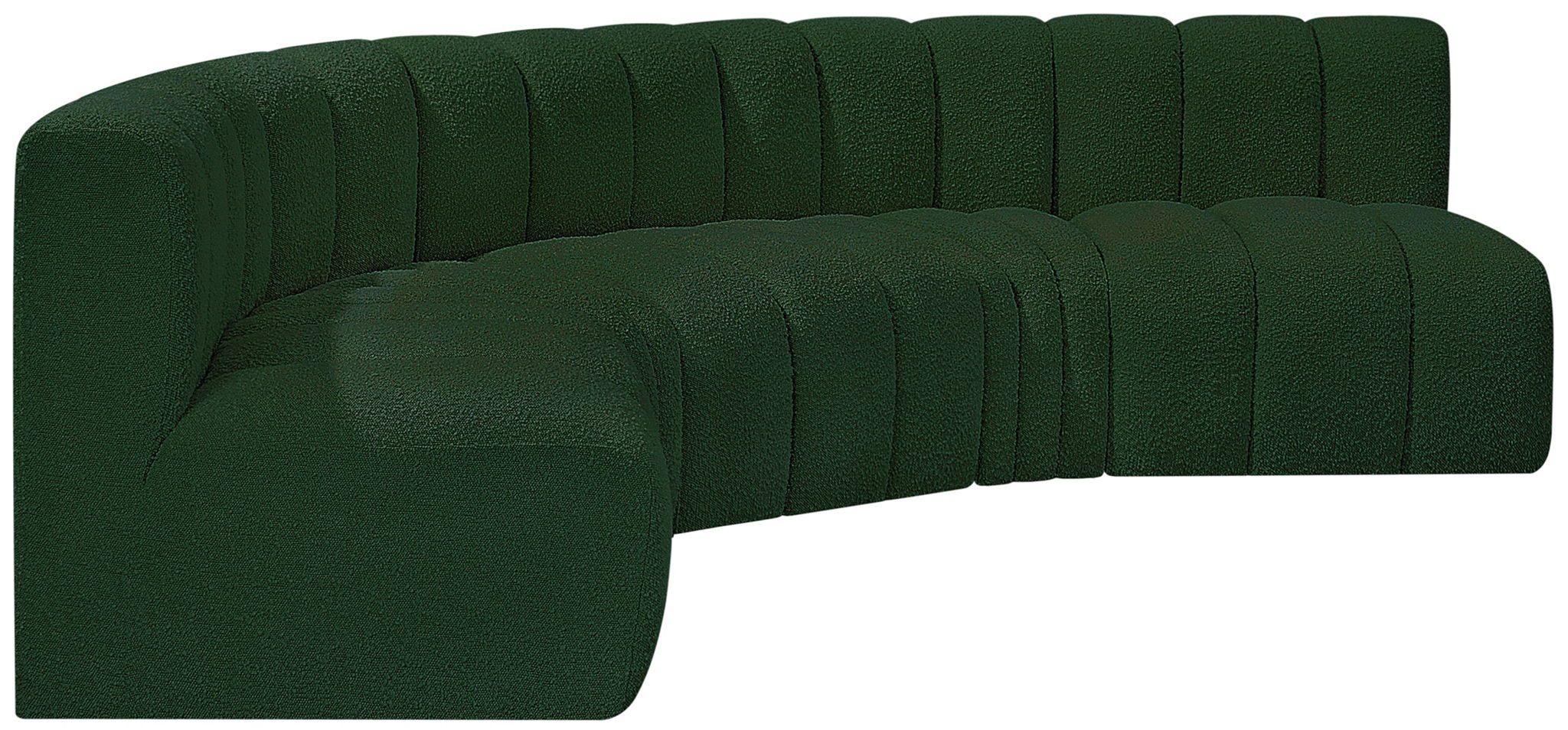 Arc - Boucle Fabric 5 Piece U-Shaped Modular Sofa