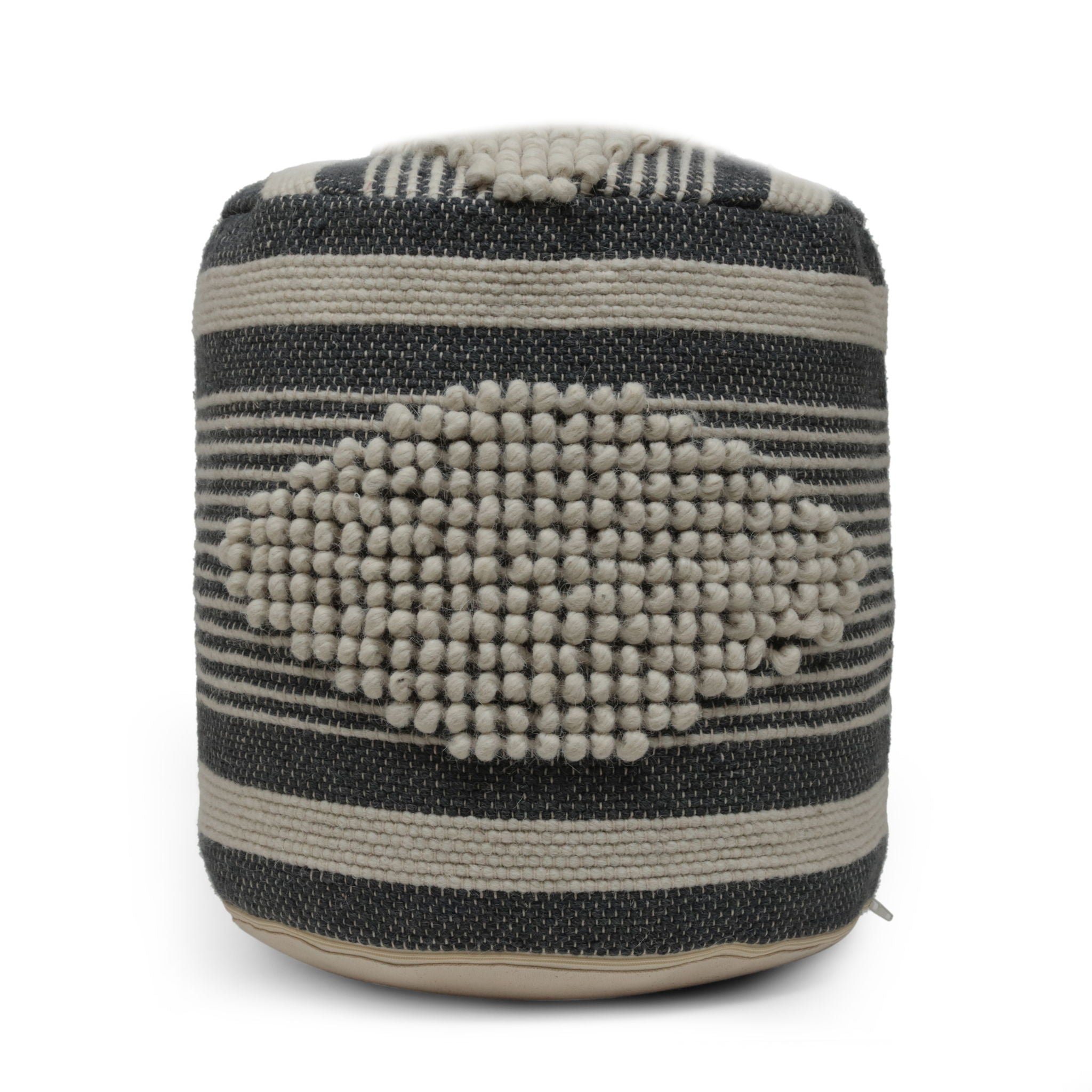 Diamond - Handcrafted Cylindrical Pouf