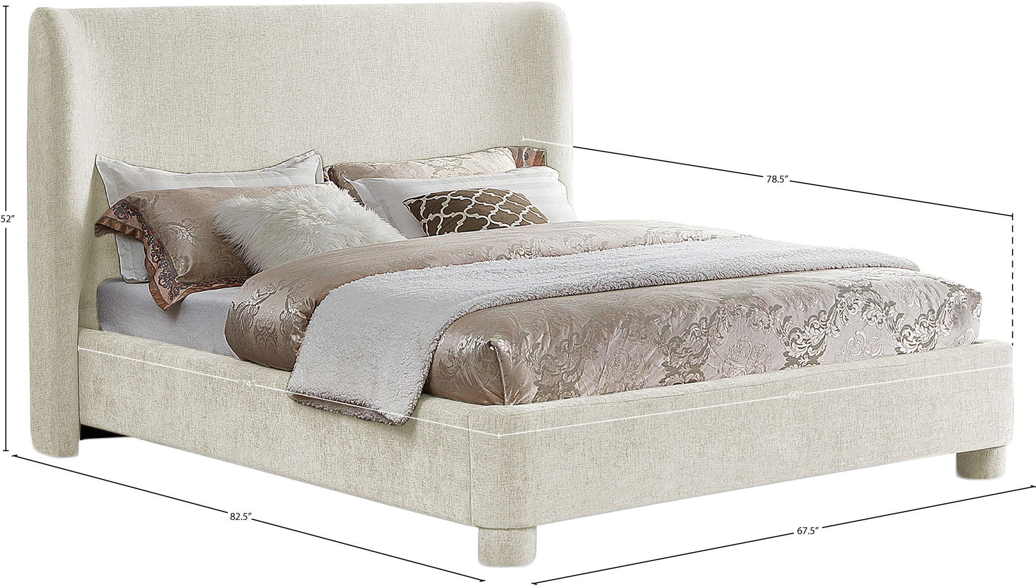 Penny - Chenille Fabric Bed