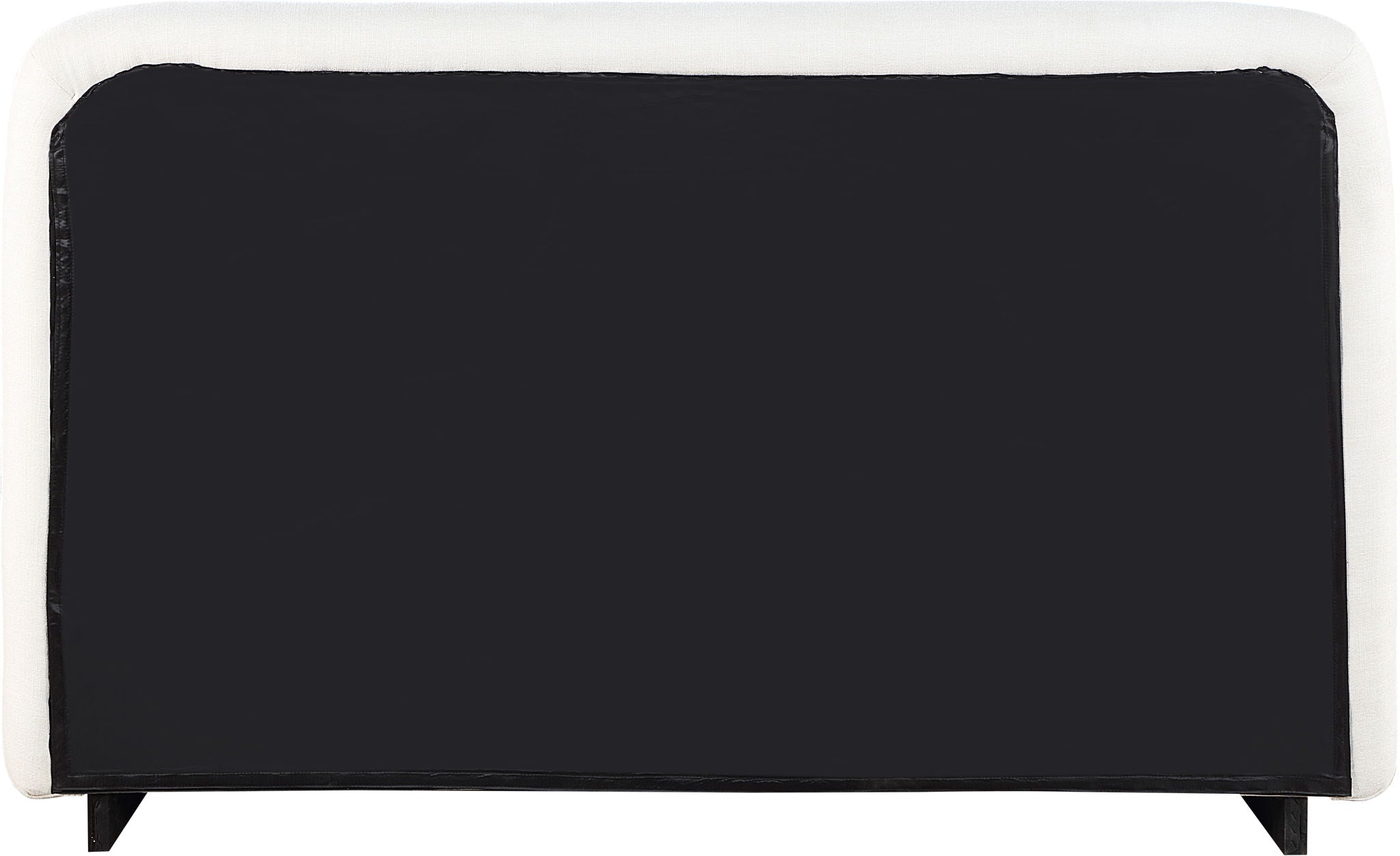 Rigby - Linen Bed With Black Base