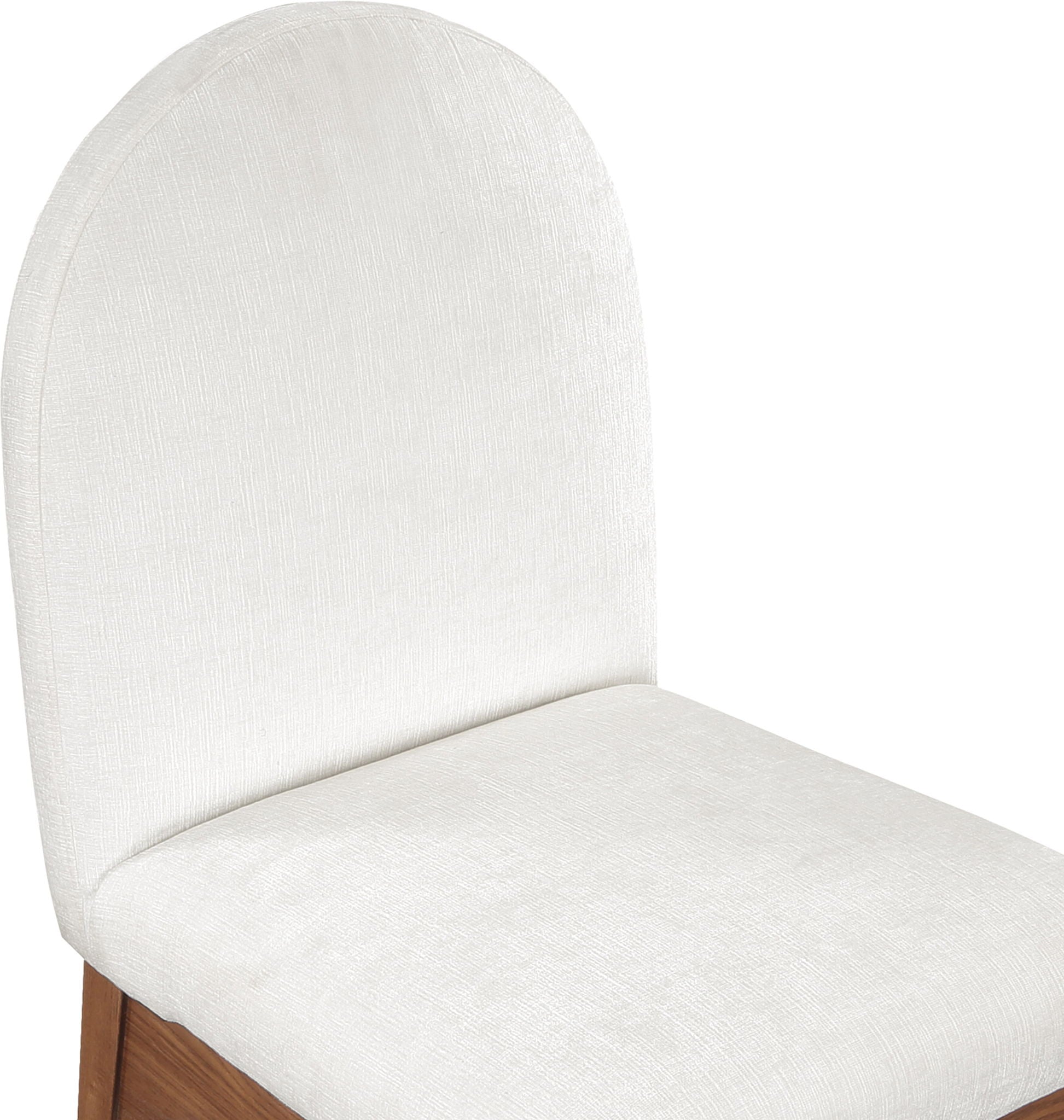 Waldorf - Chenille Dining Side Chair With Brown Legs