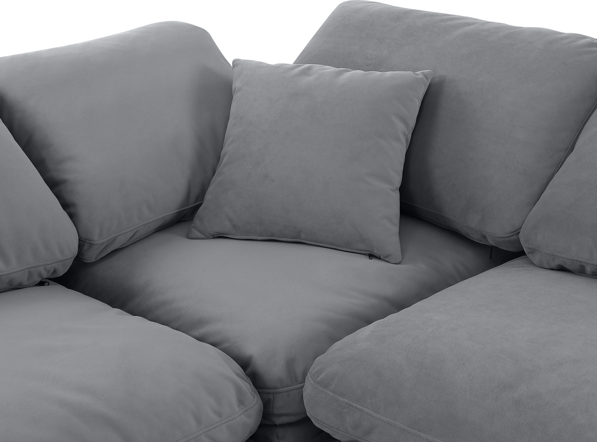 Indulge - Velvet 5 Piece Modular Corner Sectional