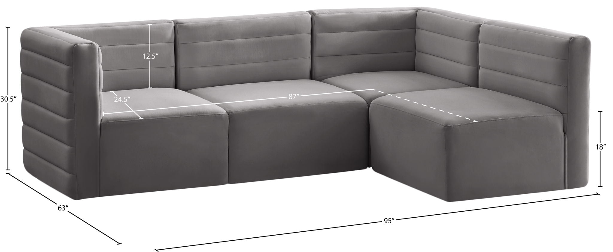 Quincy - 4 Piece Modular Sectional