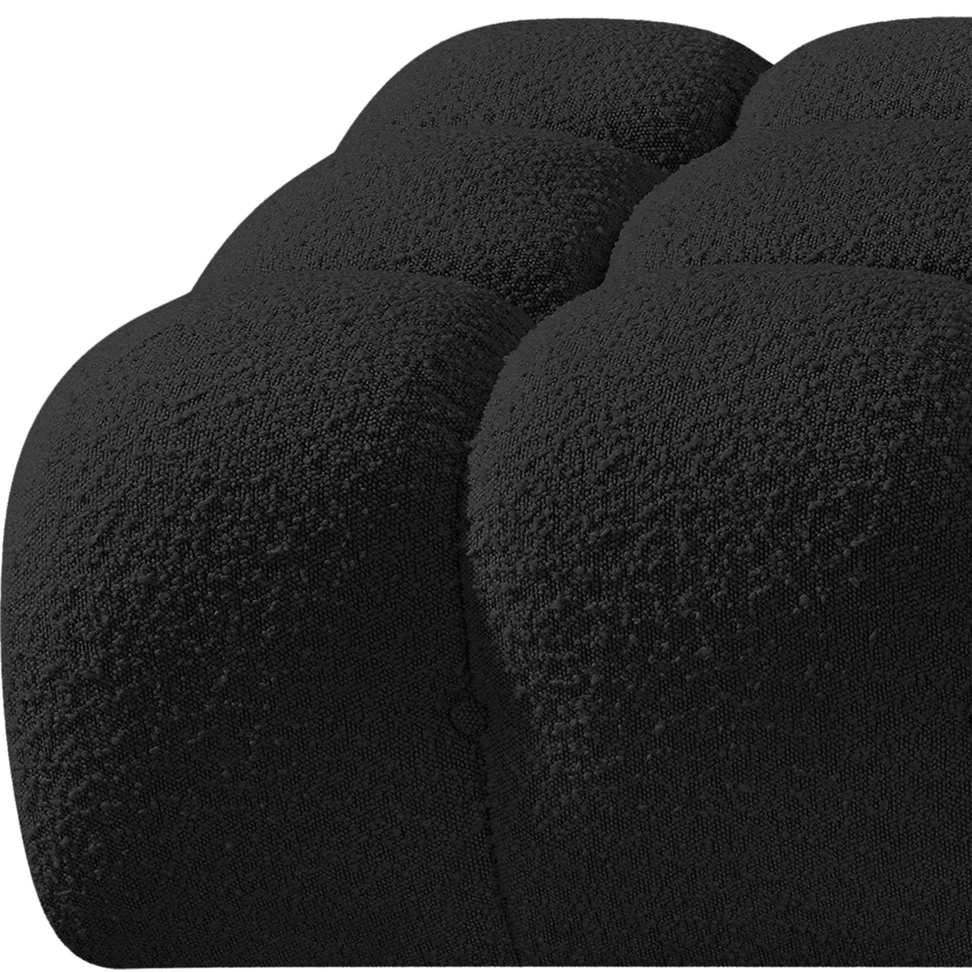 Ames - 3 Piece Boucle Modular Sofa With 1 Backless Seat
