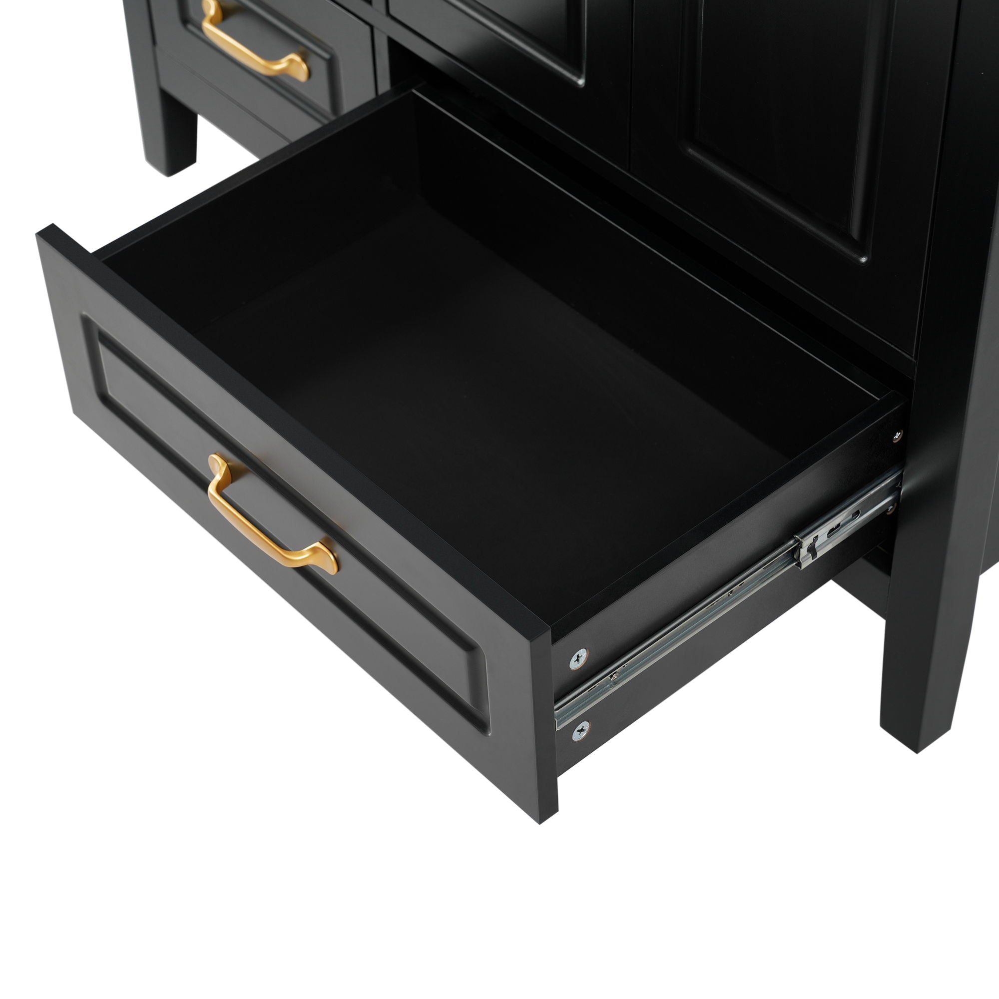 Bathroom Vanity With Sink, Soft Closing Doors & Drawers, Metal Handles