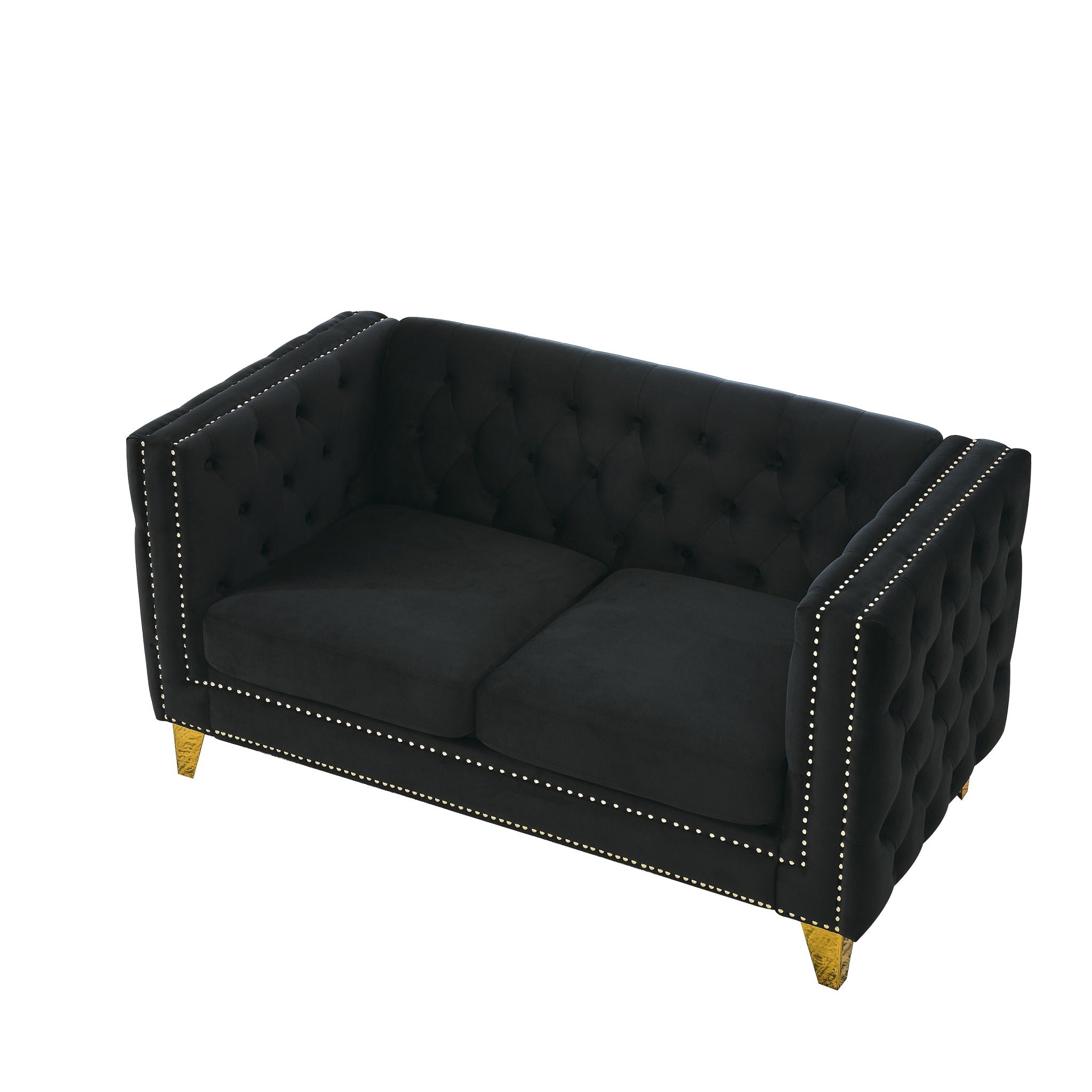 Upholstered Couch Sofa With Button Tufting For Living Room
