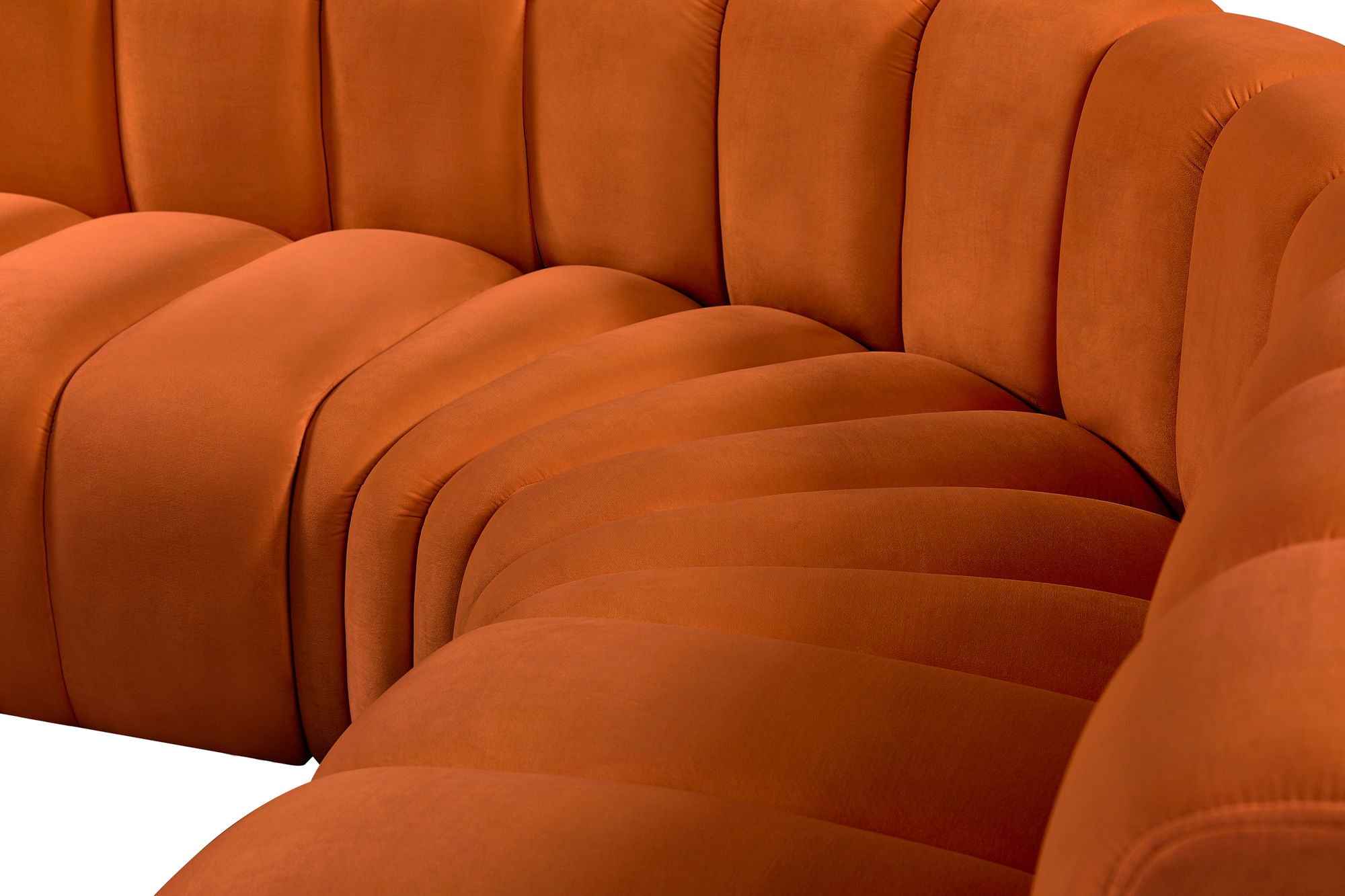 Arc - Velvet 6 Piece Curved Modular Sofa