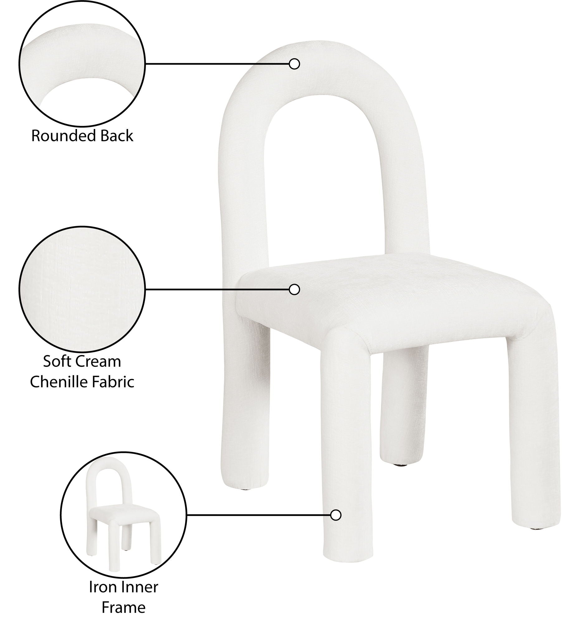 Amari - Chenille Fabric Dining Chair (Set of 2)