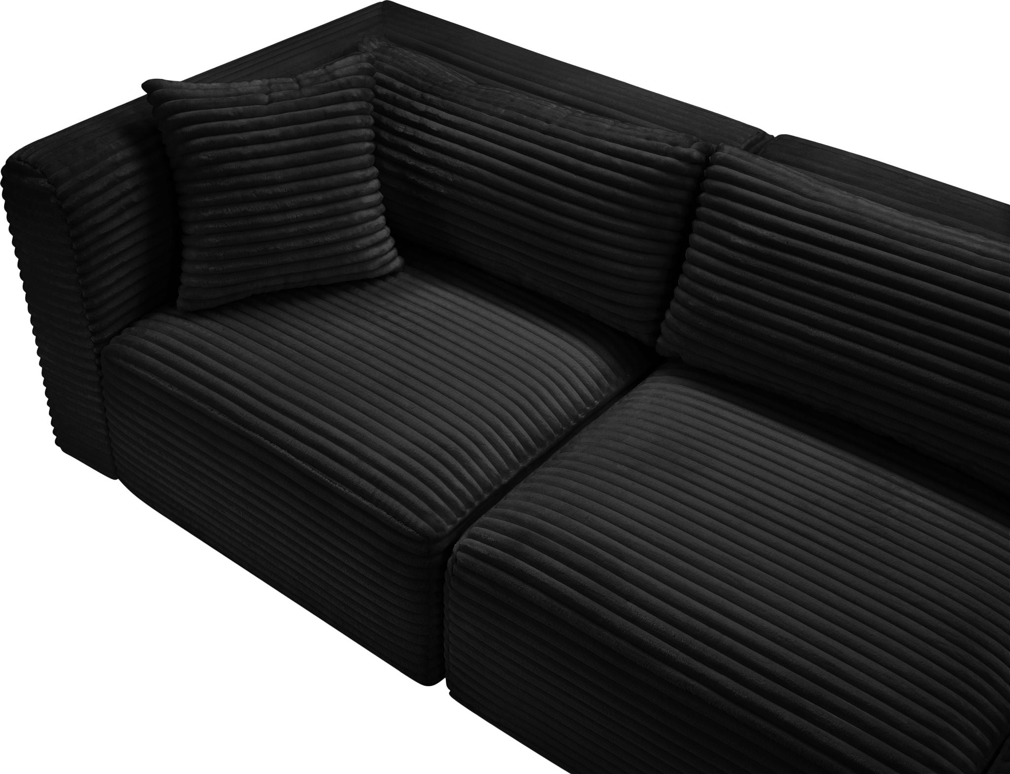 Shaggy - 5 Piece Modular Sectional With Ottoman