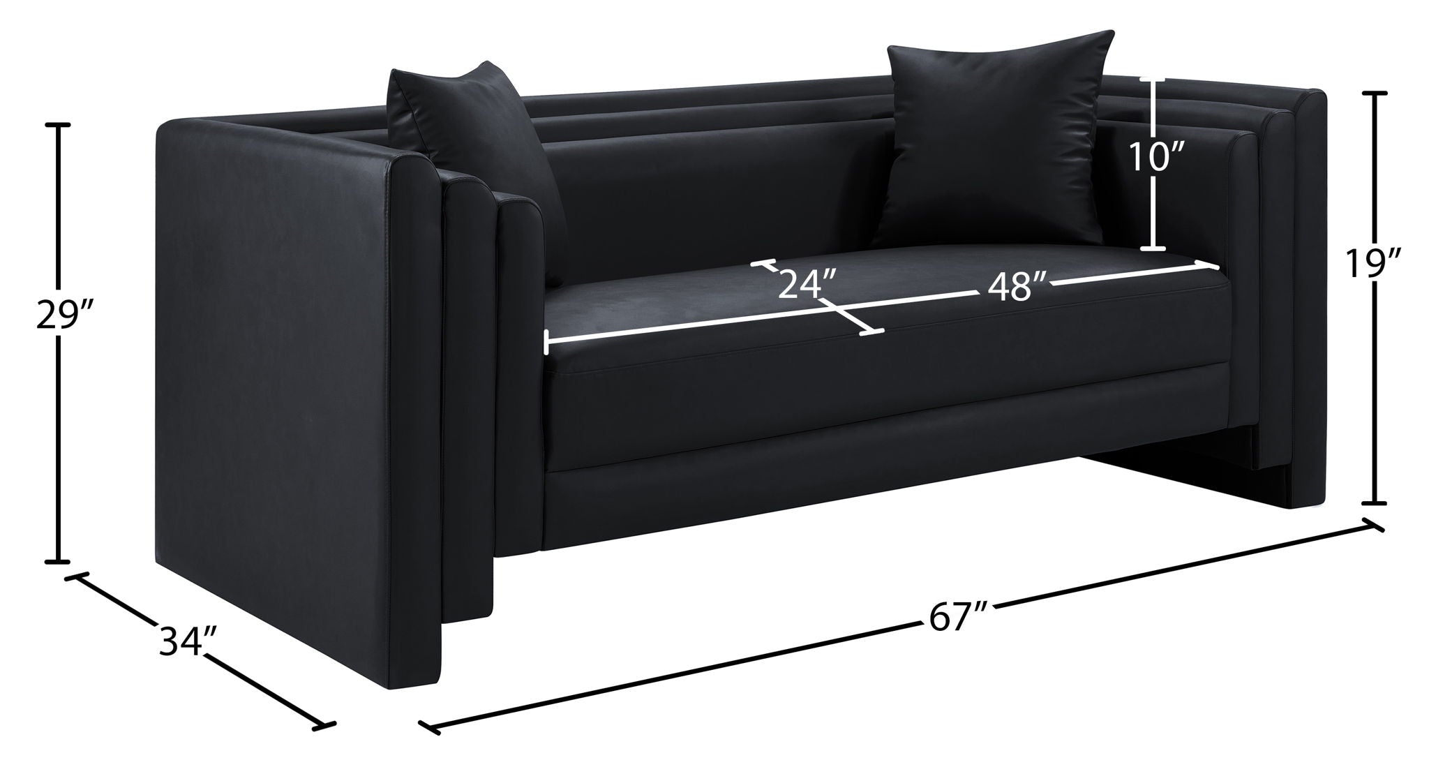 Everett - Vegan Leather Upholstered Loveseat