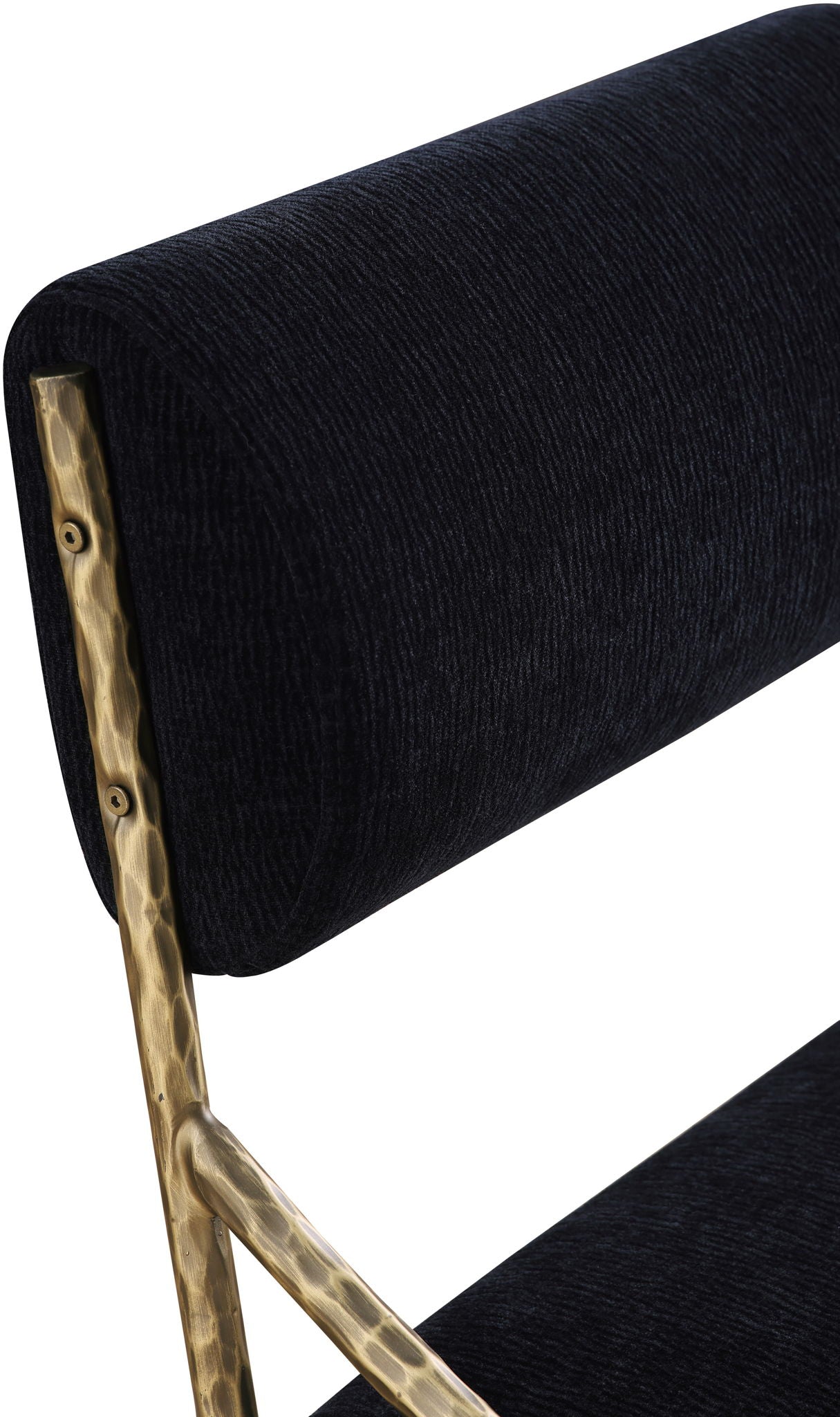 Bastille - Upholstered Dining Side Chair (Set of 2) - Brass Frame